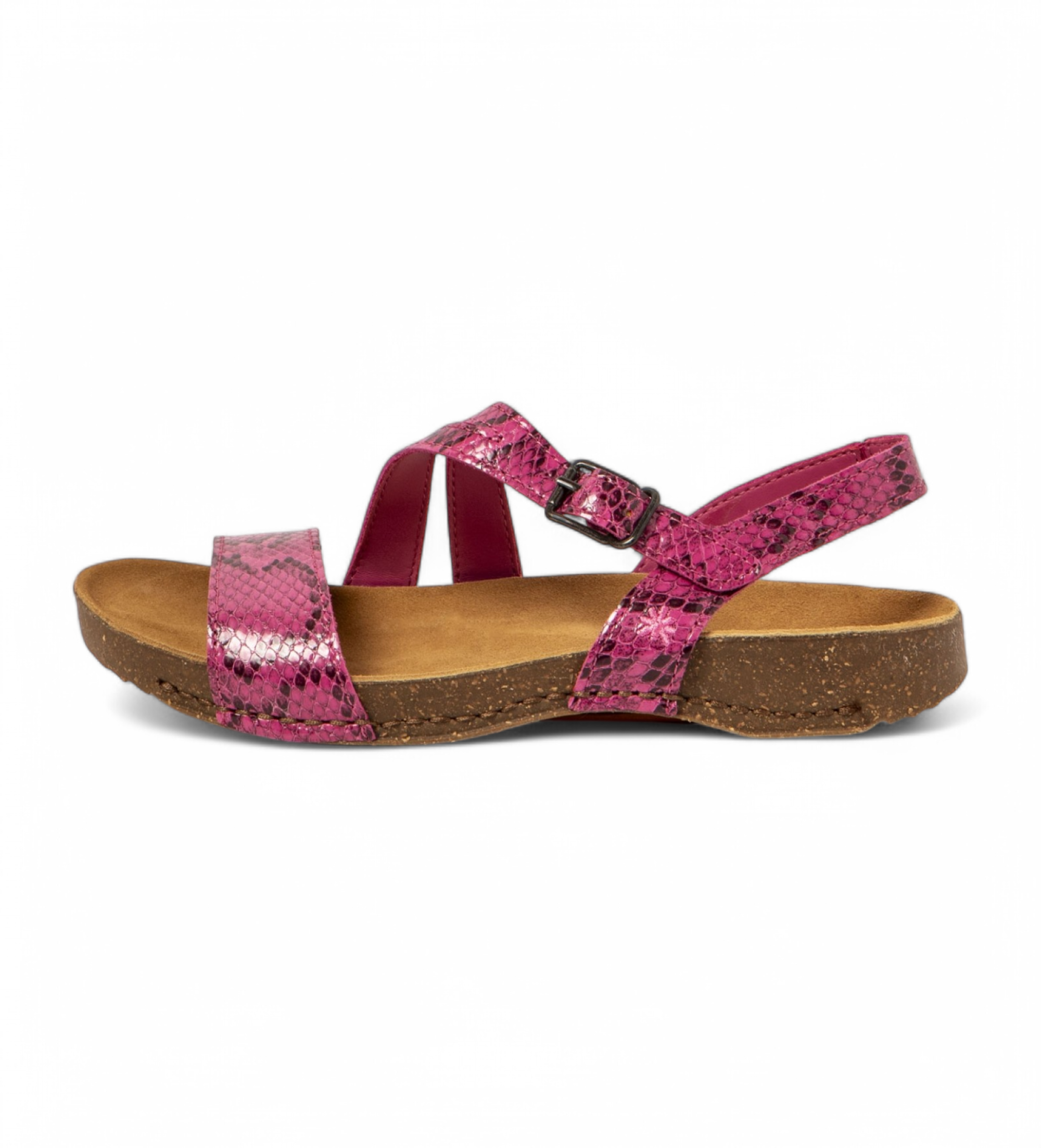 Art für Damen. 11045S1O8003_043 Ledersandalen 1045S I Breathe rosa (41), Wohnung, Schnalle, Lässig