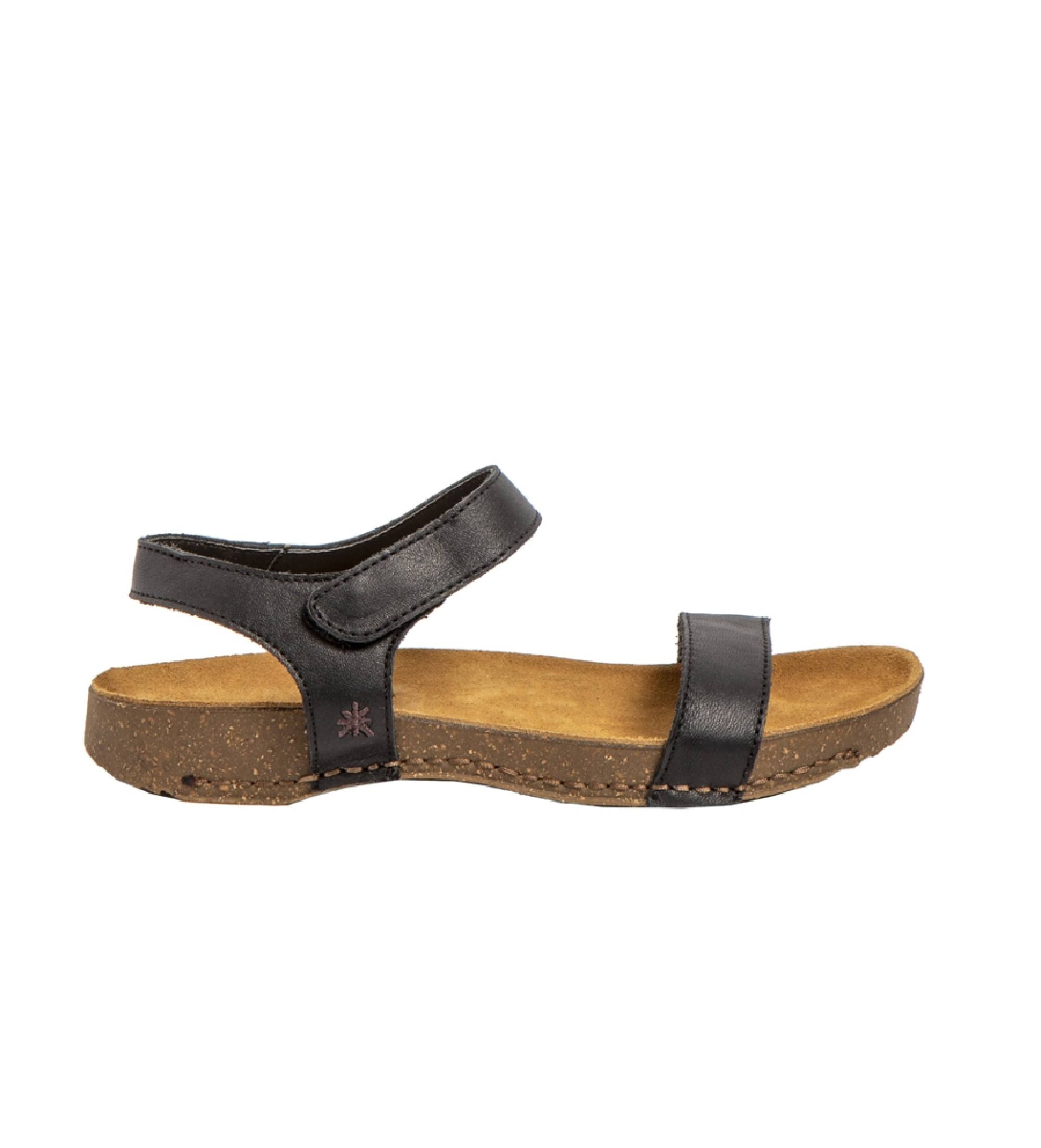 Artvoor vrouwen. 111192101003_001 1119 Leren sandalen I Breathe zwart (41), Leer, Plat, Klittenband, Casual