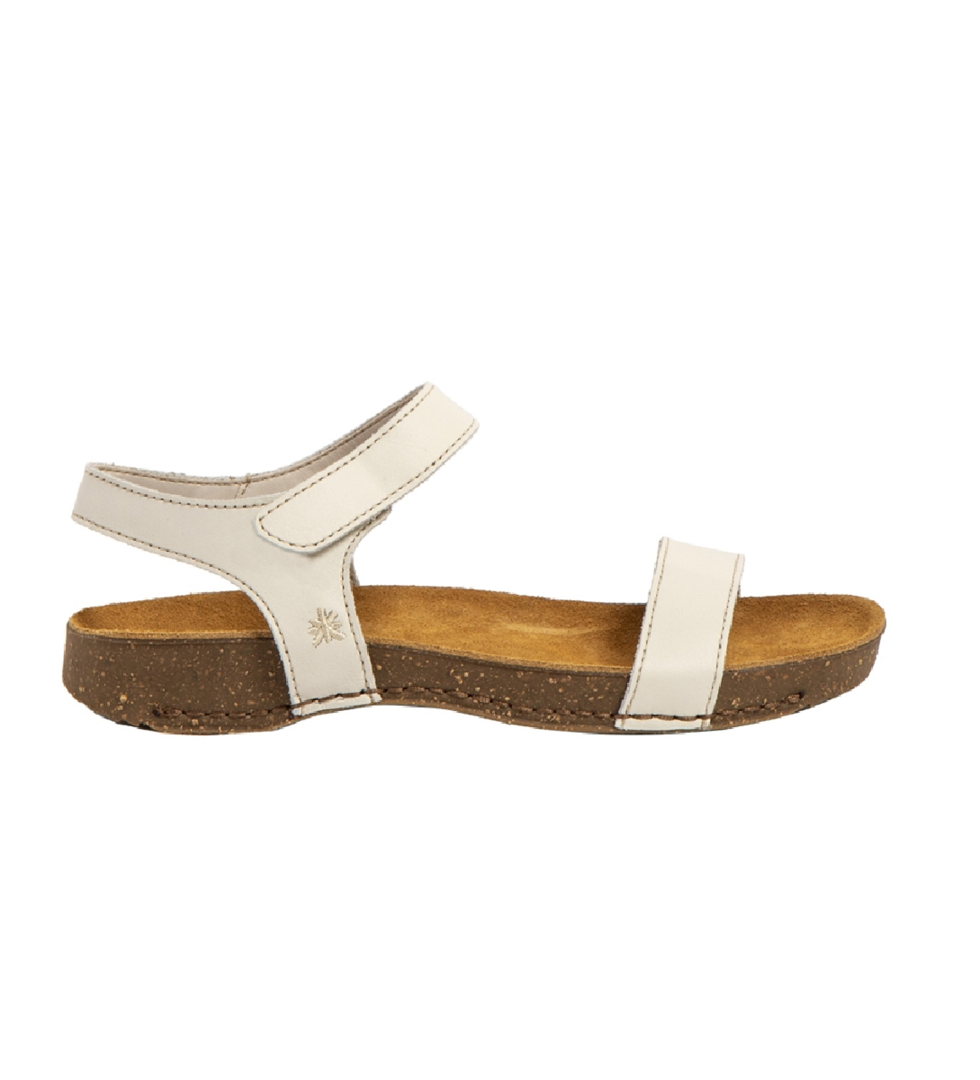 Art für Damen. 1111921ZZ003_020 Ledersandalen 1119 beige (36), 1 bis 3 cm, Klettverschluss, Lässig