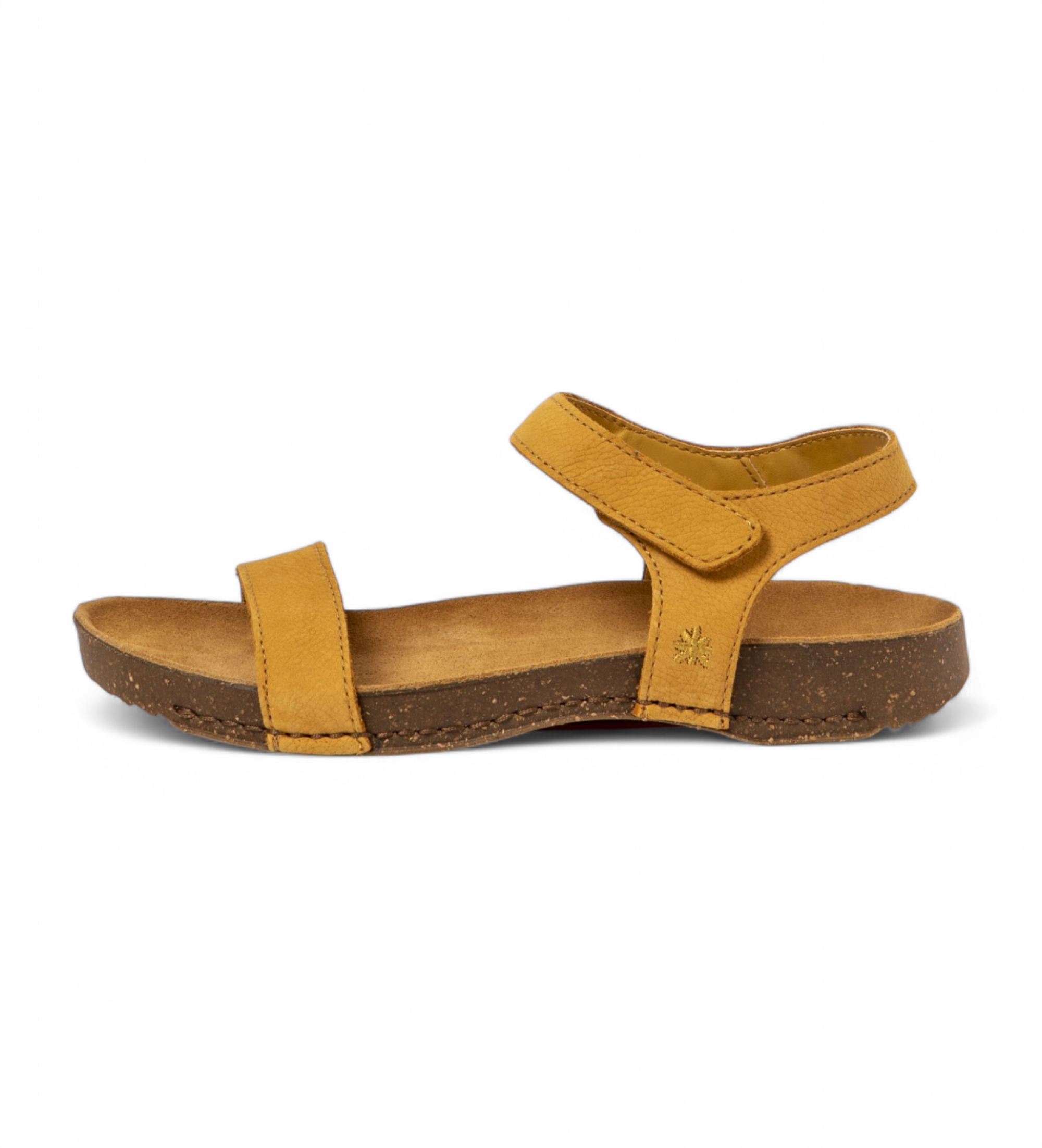 Artvoor vrouwen. 1111931F5003_024 Leren sandalen 1119 I Breathe geel (40), Leer, Plat, Klittenband, Casual