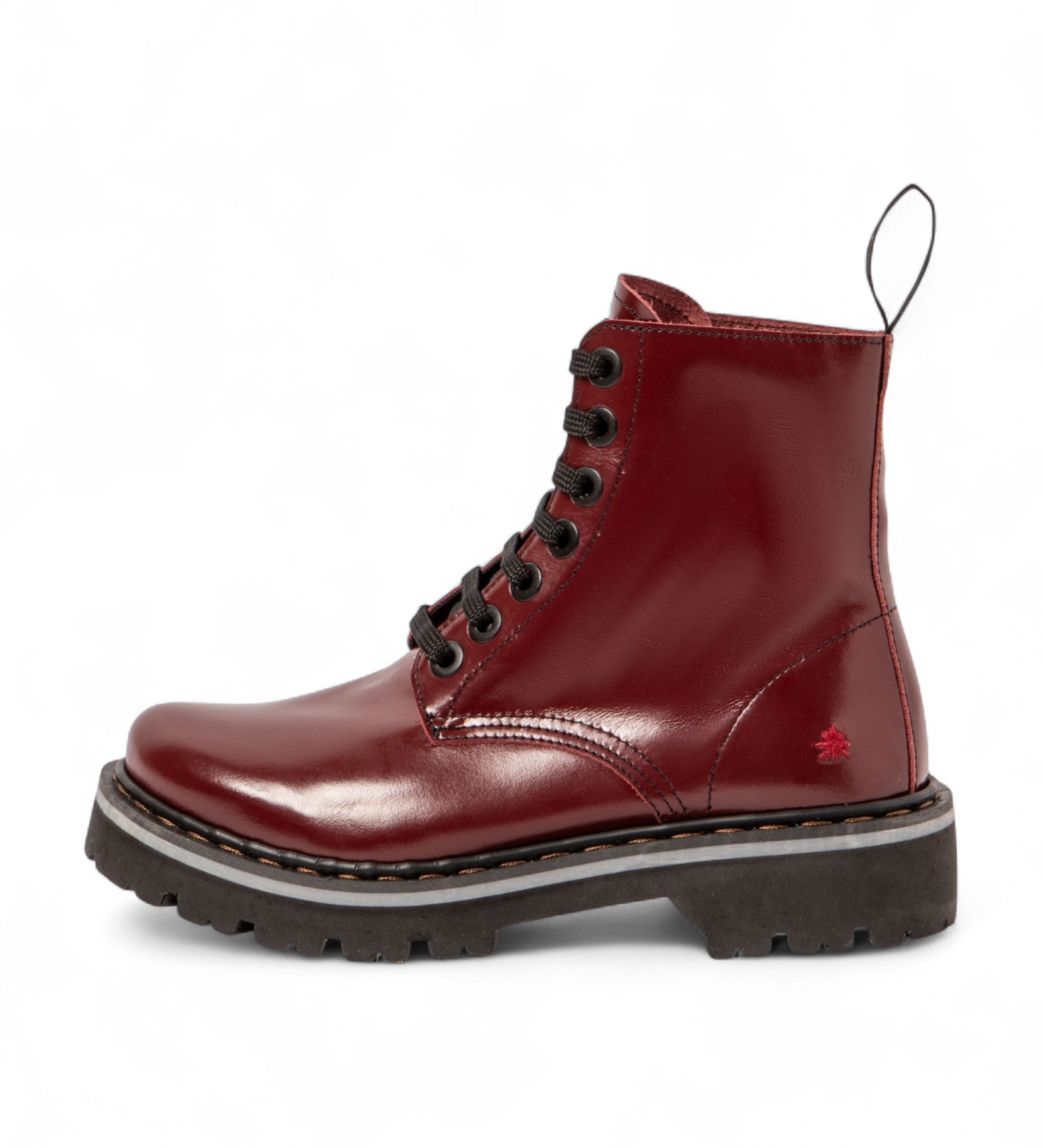 Art Unisex. 111661467003_008 Leder-Stiefeletten 1166 Marina burgundy (44), Wohnung, Schnürsenkel, Lässig, Bordeaux
