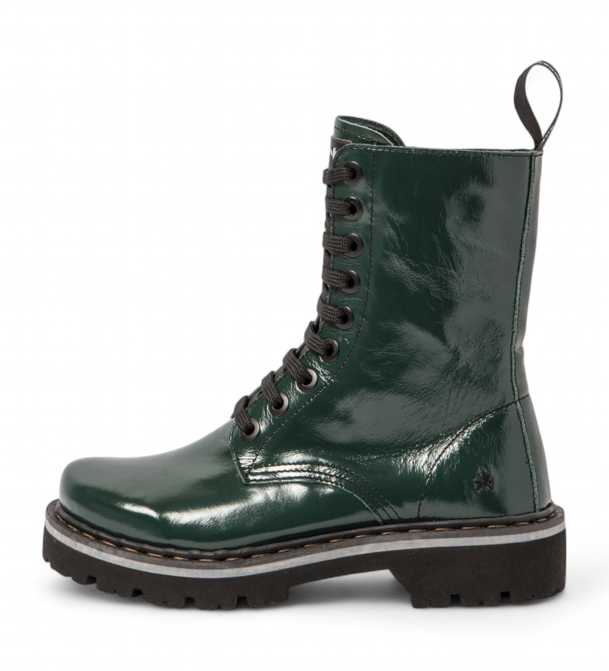 Art für Damen. 1116711WS003_0G3 Lederstiefeletten 1167 grün (38), Wohnung, Schnürsenkel, Reißverschluss, Lässig
