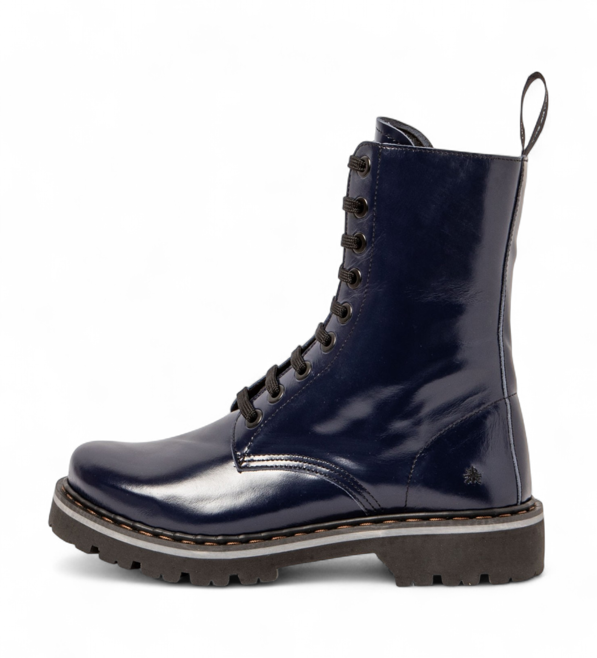 Art Unisex. 111671166003_0B0 Leder-Stiefeletten 1167 Navy (37), Wohnung, Reißverschluss, Lässig, Marine