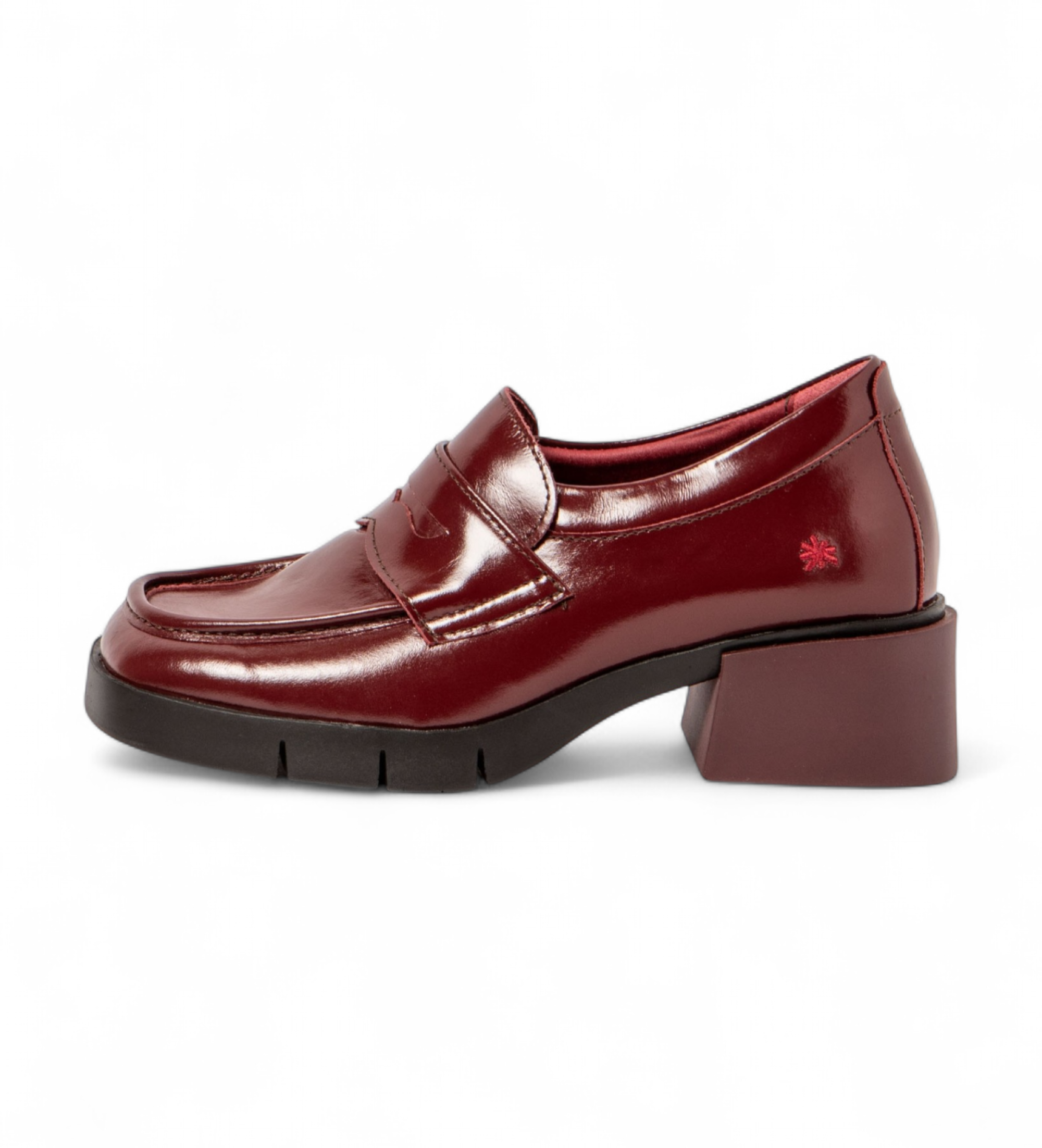 Art für Damen. 112831267003_008 Lederschuhe 1283 burgundy Warschau (40), Wohnung, Keine, Lässig, Bordeaux