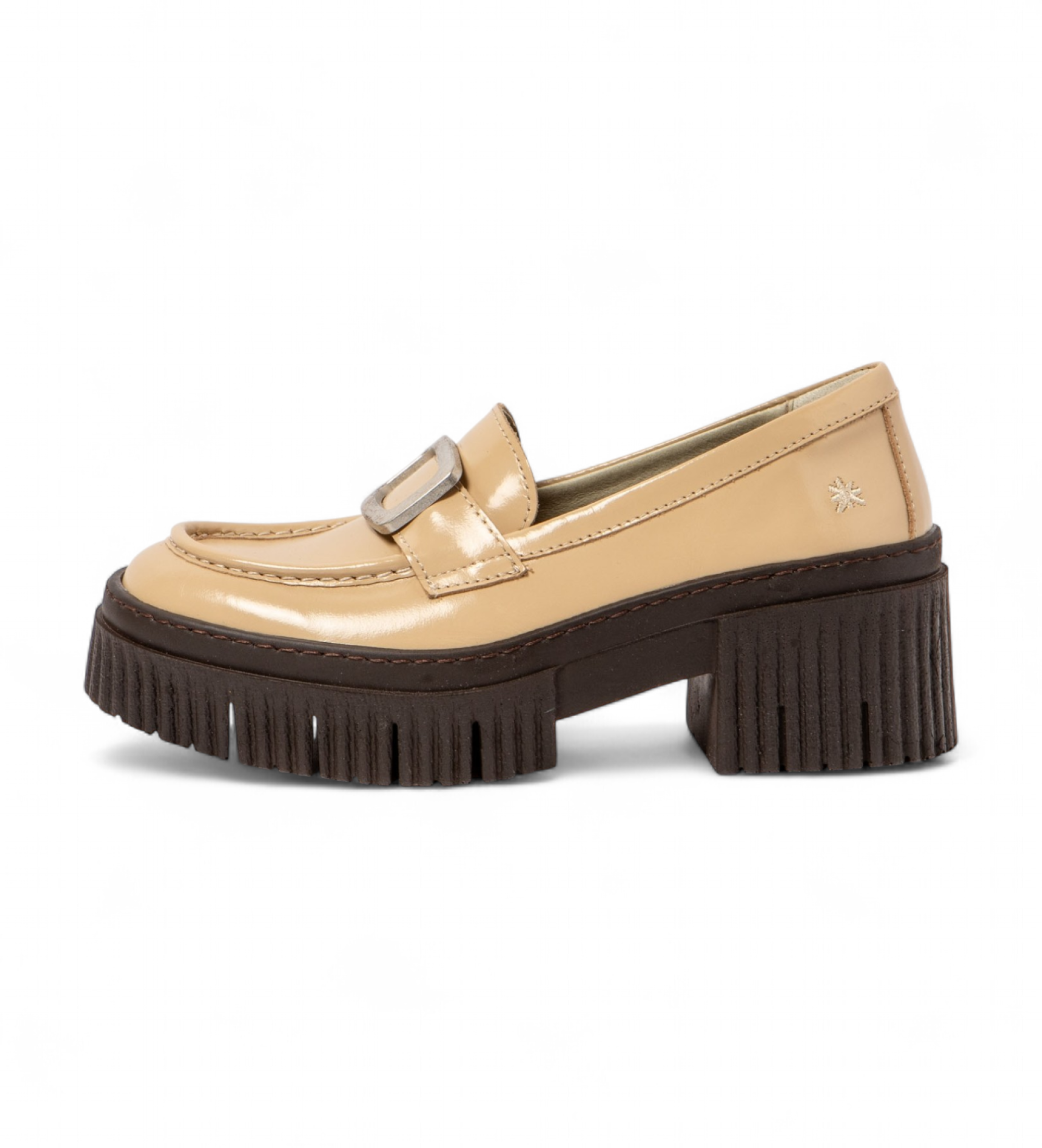 Art für Damen. 1137211KH003_082 Lederschuhe 1372 York beige (39), 3 bis 5 cm, Keine, Lässig, Klassisch