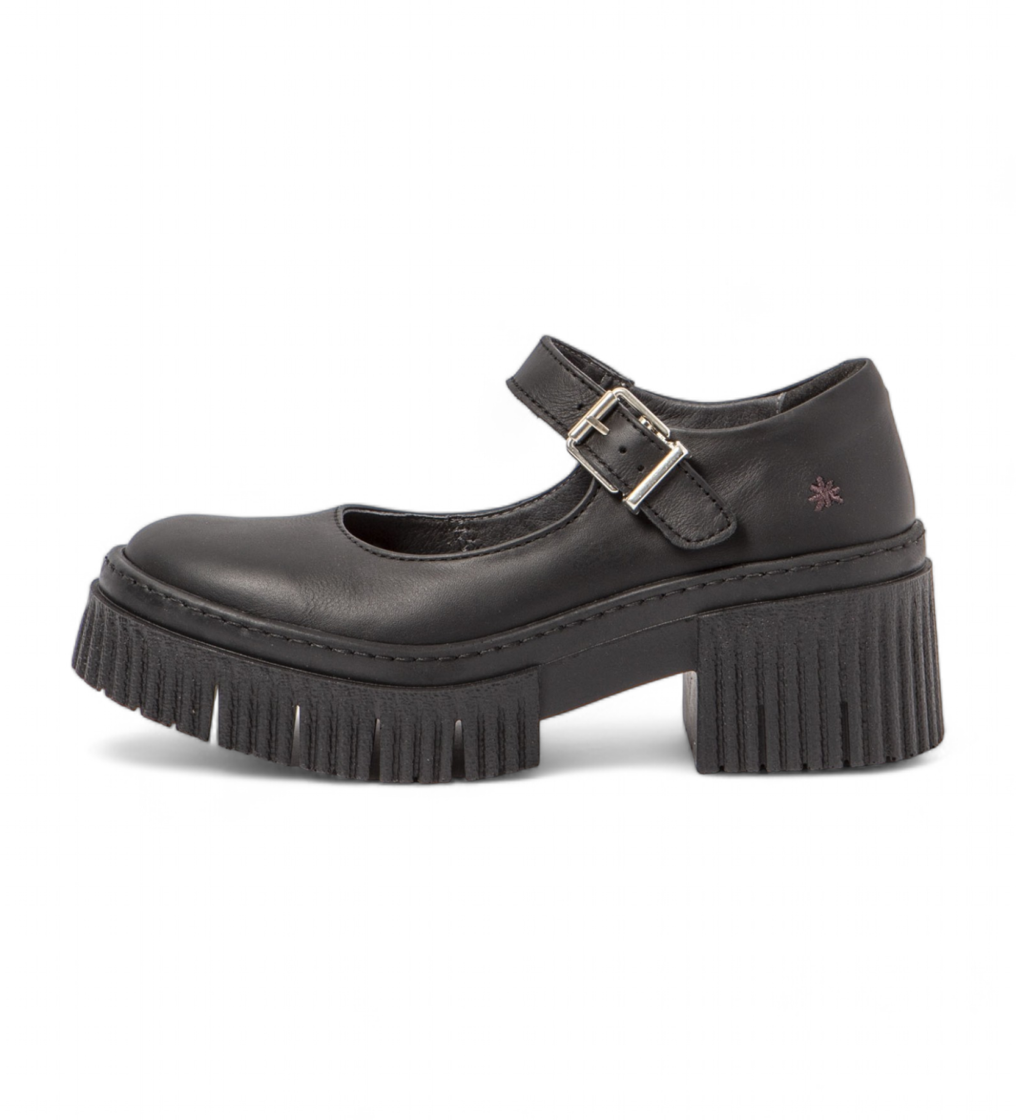 Art für Damen. 113731101003_001 Schwarze Highheels (41), Leder, 3 bis 5 cm, Schnalle, Lässig