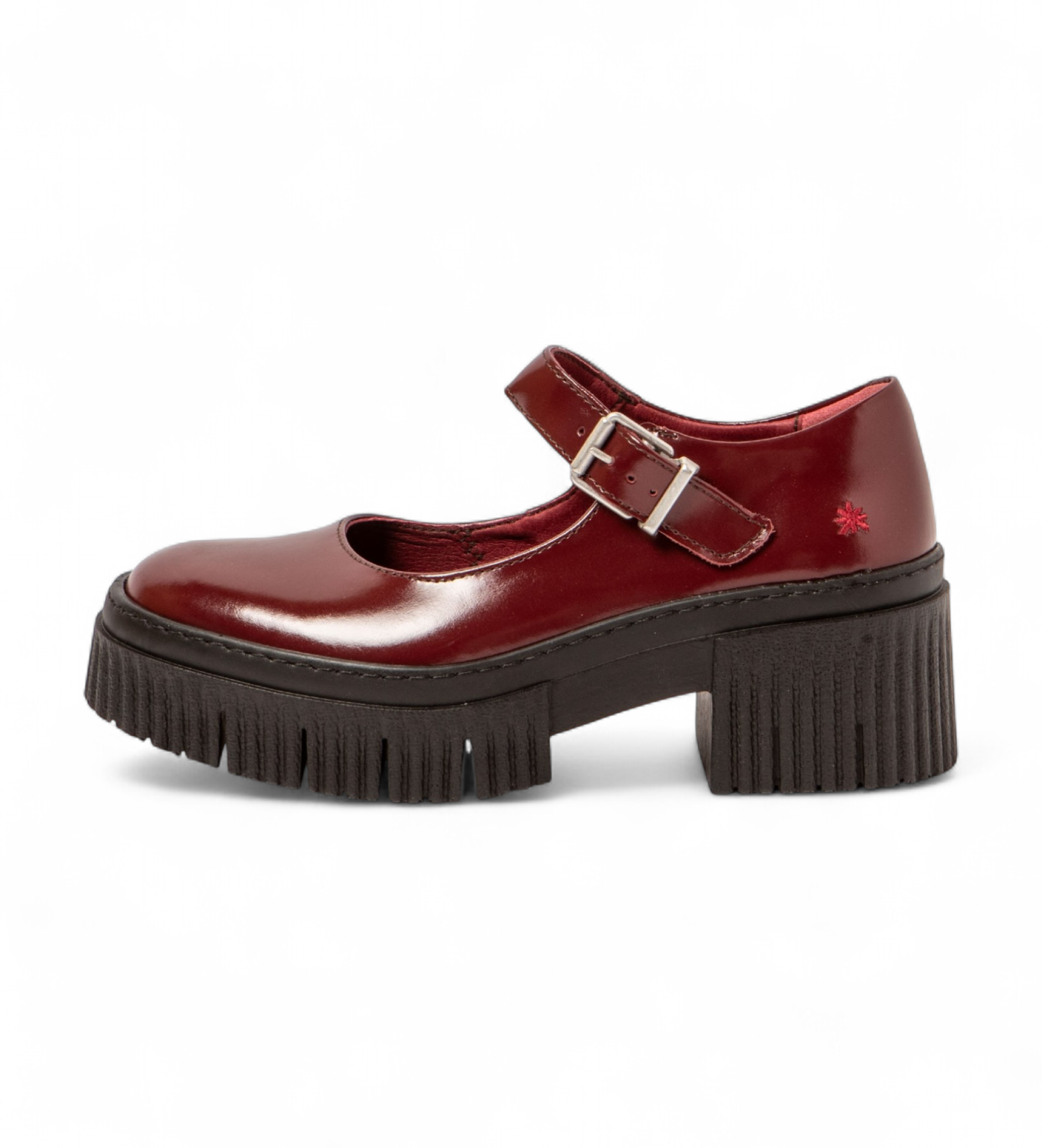 Art für Damen. 113731367003_008 Lederschuhe 1373 York burgundy (41), 5 bis 8 cm, Schnalle, Lässig, Klassisch, Bordeaux
