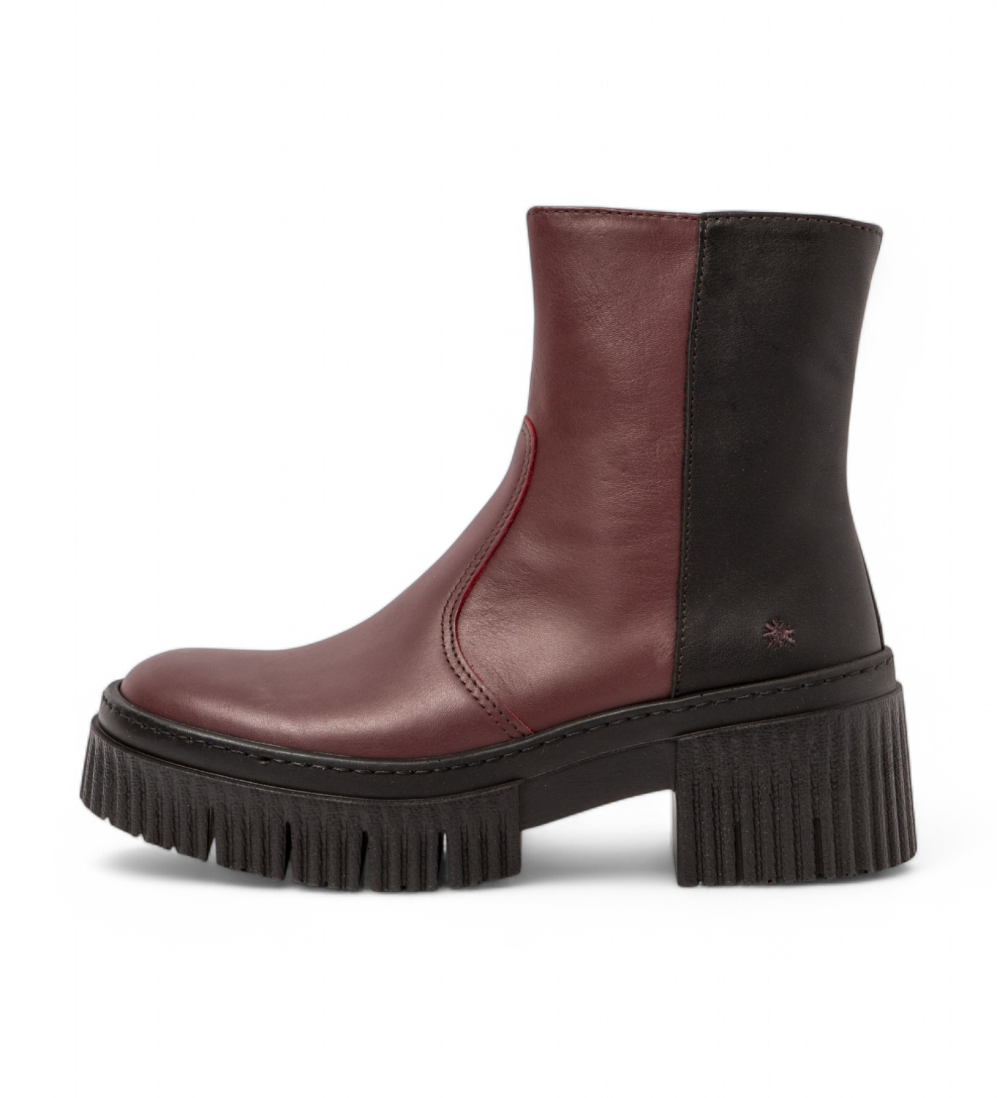 Art für Damen. 1137411PD003_008 Lederstiefeletten 1374 York burgundy, schwarz (41), 3 bis 5 cm, Reißverschluss, Lässig, Bordeaux