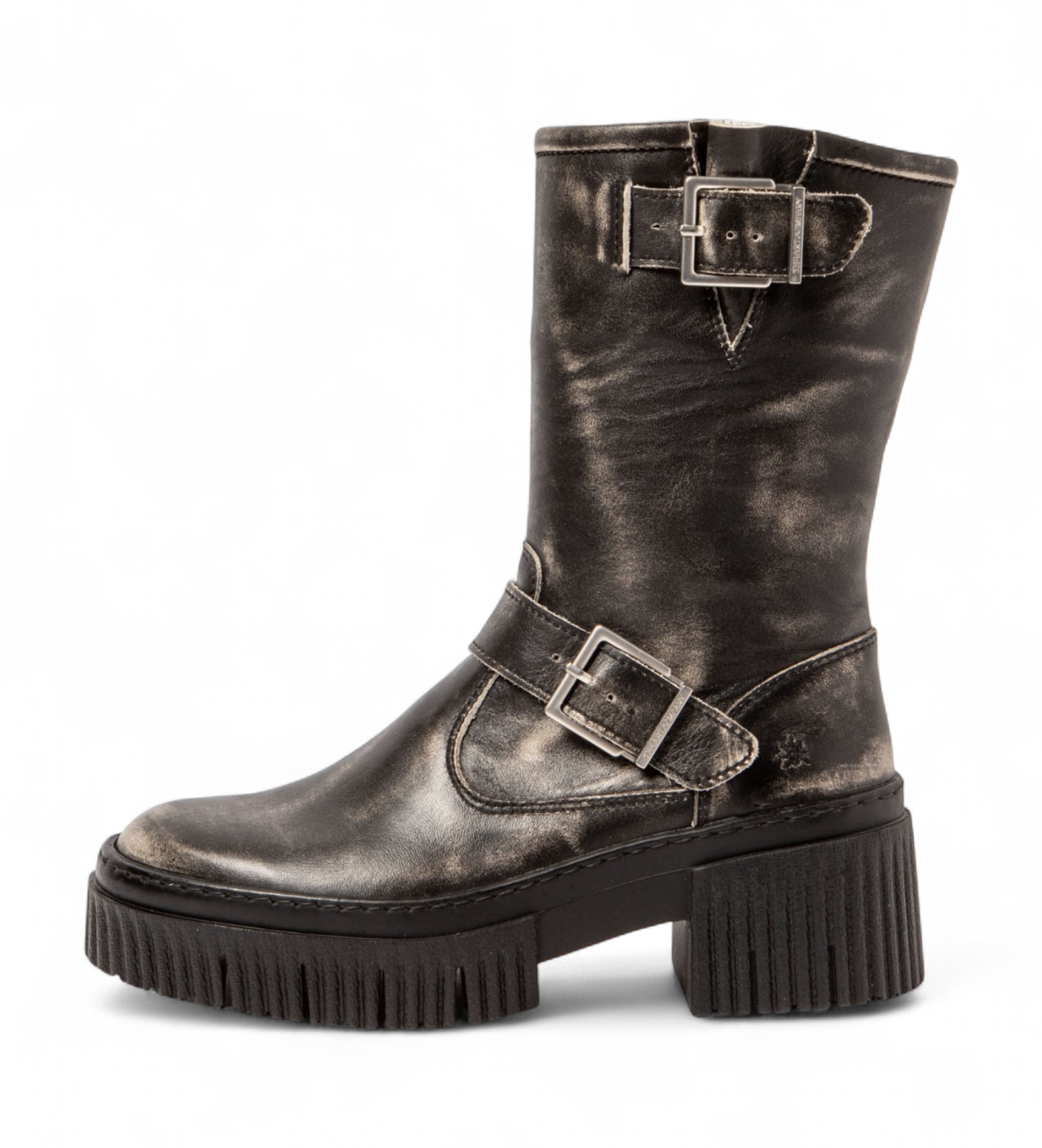 Art für Damen. 1139712EH003_001 Leder-Stiefeletten 1397 York grau (36), 3 bis 5 cm, Reißverschluss, Lässig
