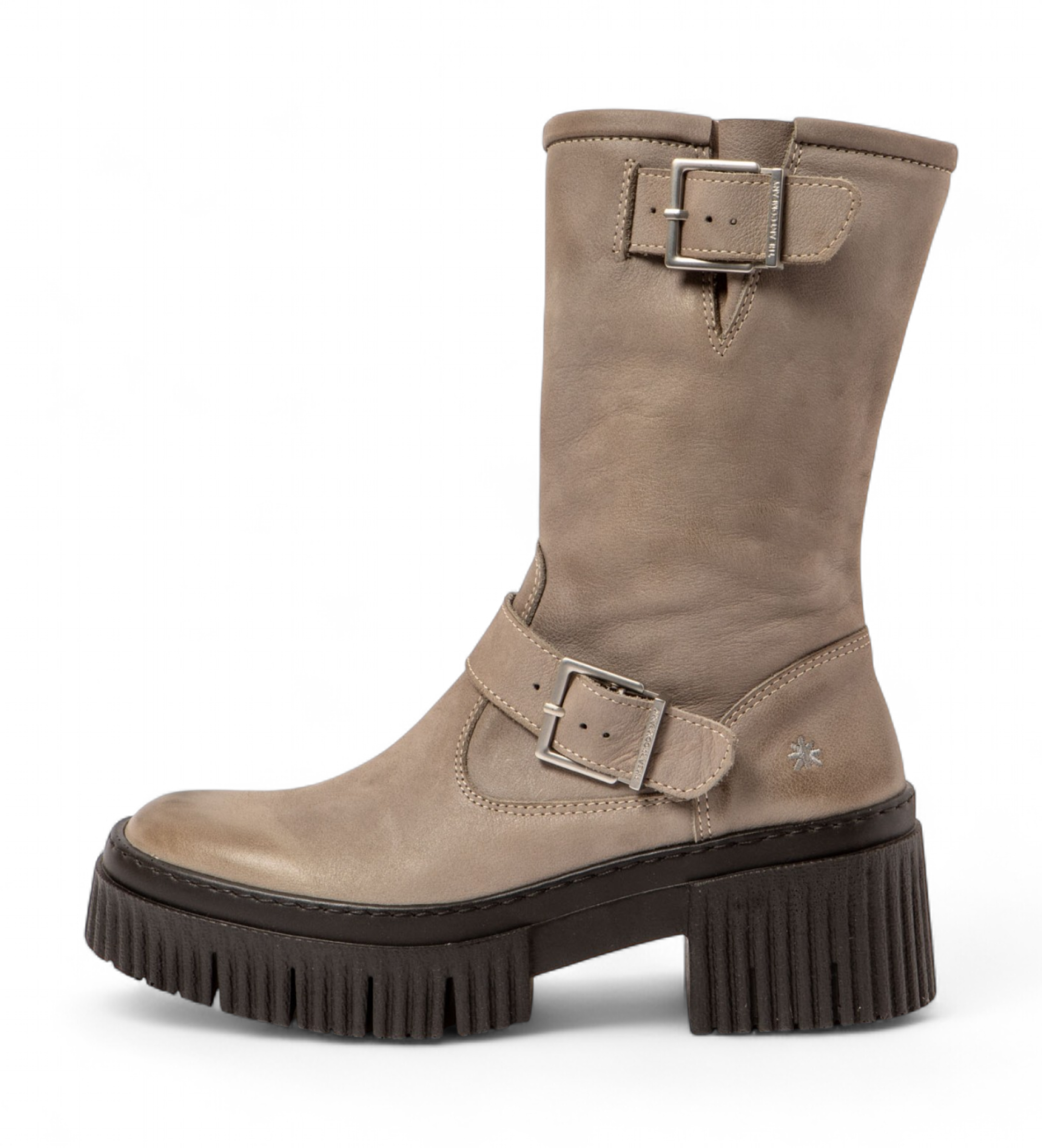 Art für Damen. 1139711EW003_039 Lederstiefel 1397 York grau (36), 3 bis 5 cm, Reißverschluss, Lässig