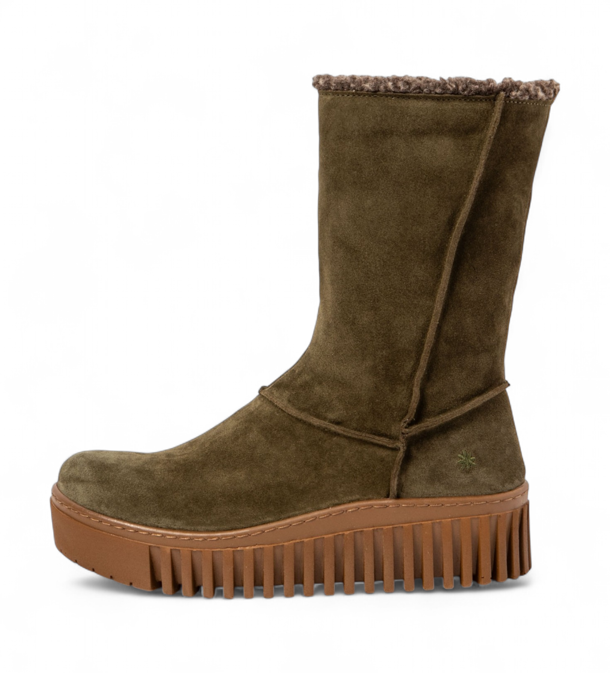 Art für Damen. 1151111FE003_0G3 Lederstiefel 1511 Brighton braun (36), 3 bis 5 cm, Reißverschluss, Lässig
