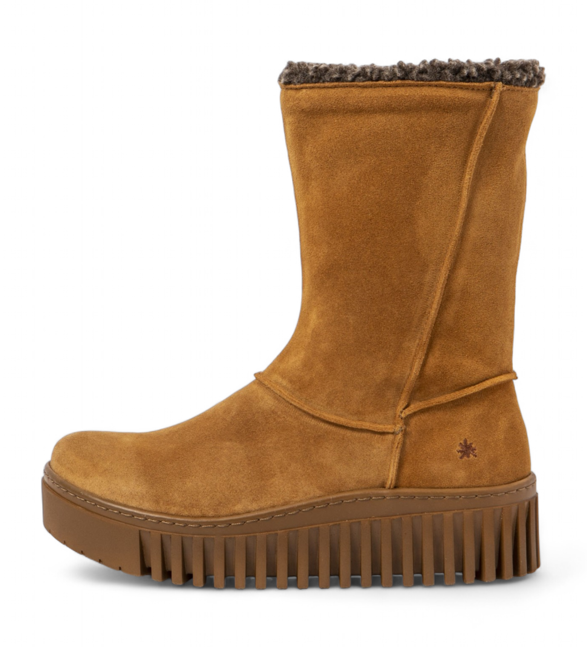 Art für Damen. 115111155003_023 Lederstiefeletten 1511 braun (40), 3 bis 5 cm, Reißverschluss, Lässig
