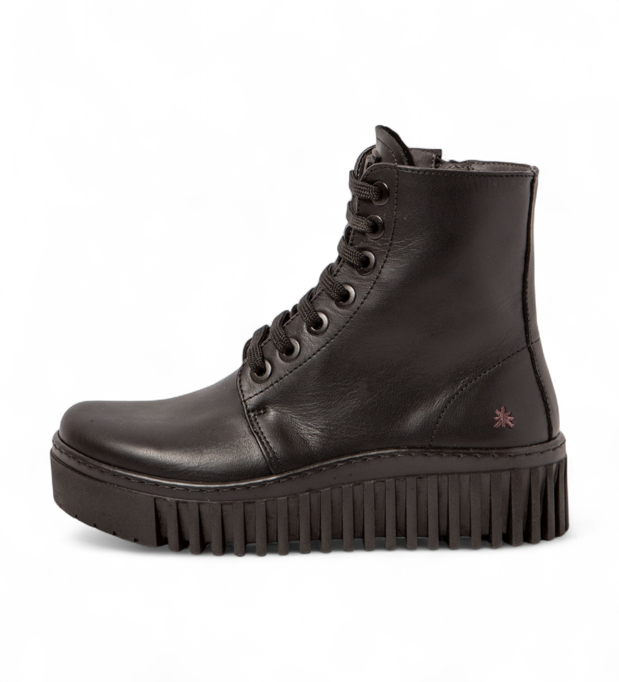 Art für Damen. 115171101003_001 Leder-Stiefeletten 1517 Brighton schwarz (41), 1 bis 3 cm, Reißverschluss, Lässig