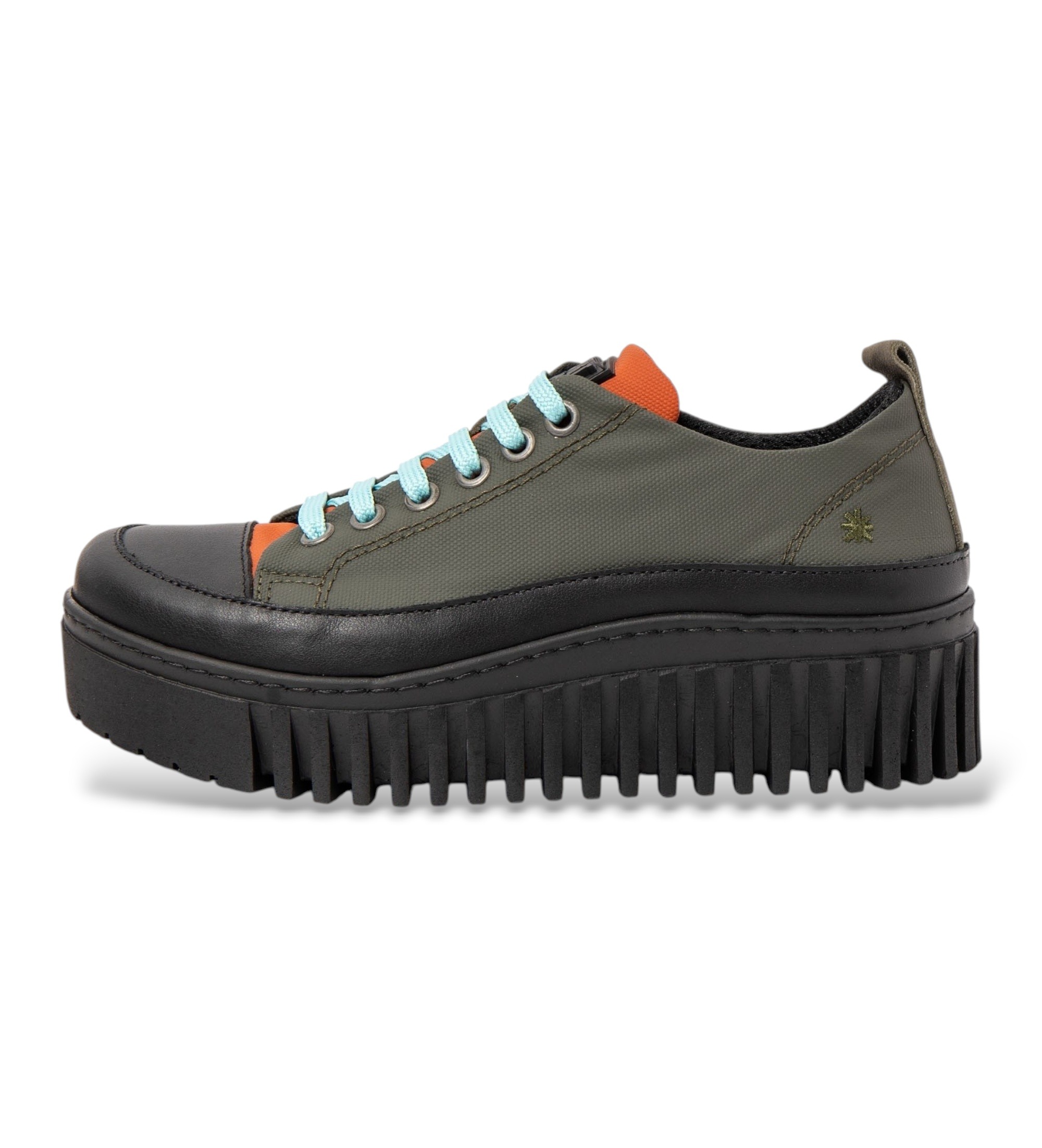 Art für Damen. 11518A1Q8003_0G3 Sneaker 1518A Rubber grün (39), Leder, 3 bis 5 cm, Schnürsenkel, Lässig