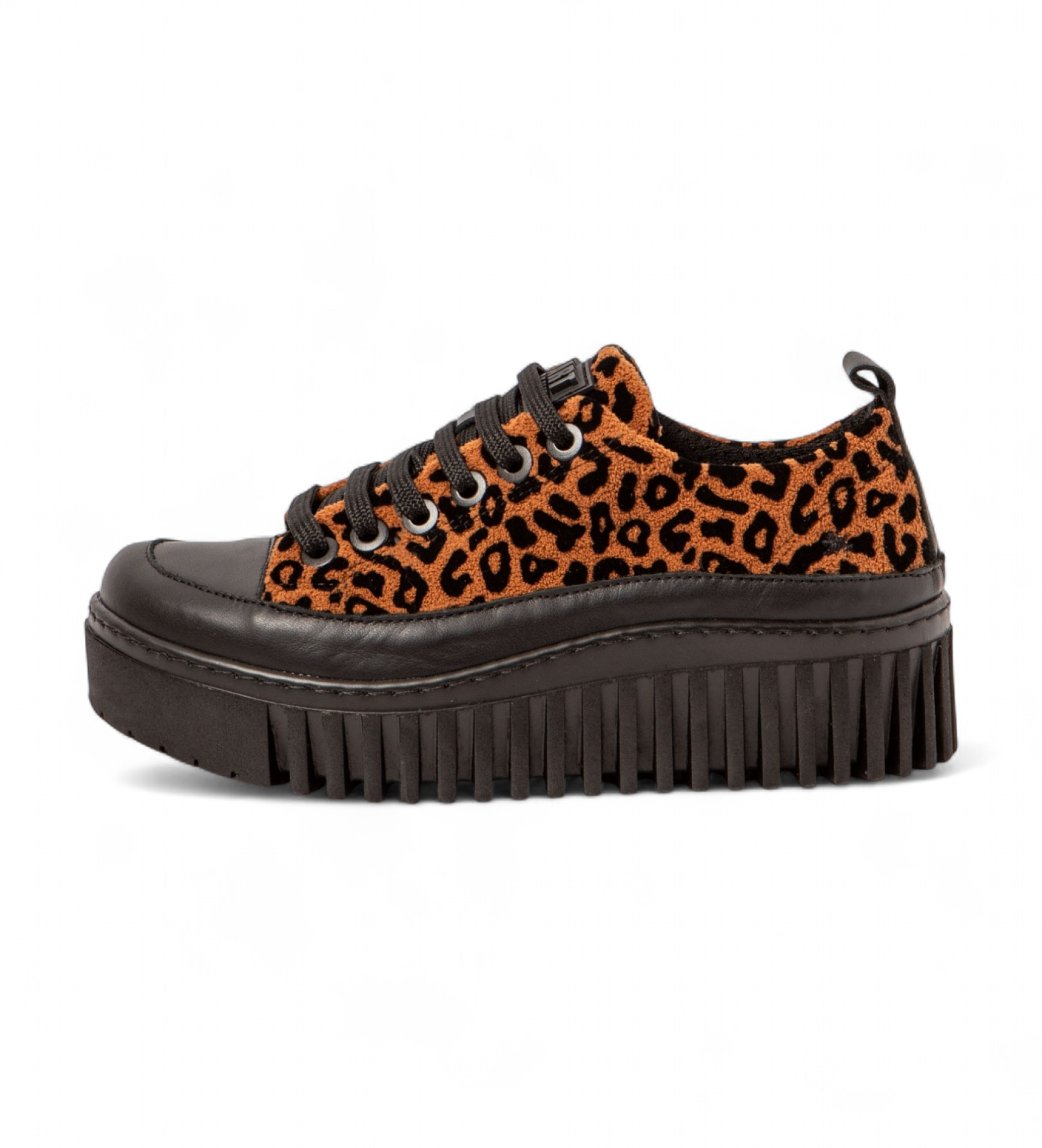 Art für Damen. 11518S1FC003_ESP Turnschuhe 1518S Brighton braun (36), 3 bis 5 cm, Schnürsenkel, Lässig, Tierdruck