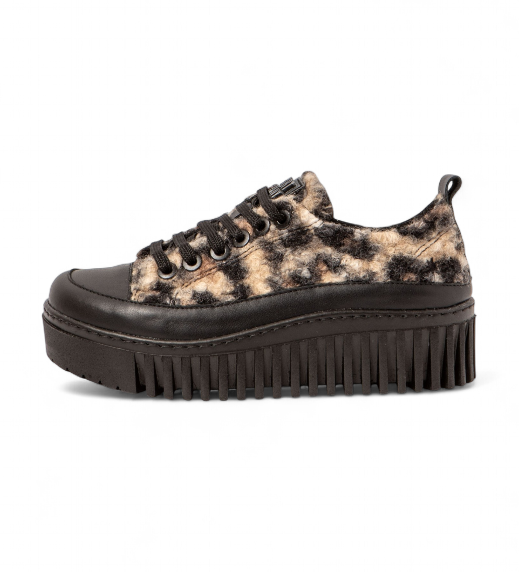 Art für Damen. 11518S1FB003_ESP Turnschuhe 1518S Brighton beige (39), 3 bis 5 cm, Schnürsenkel, Lässig, Tierdruck