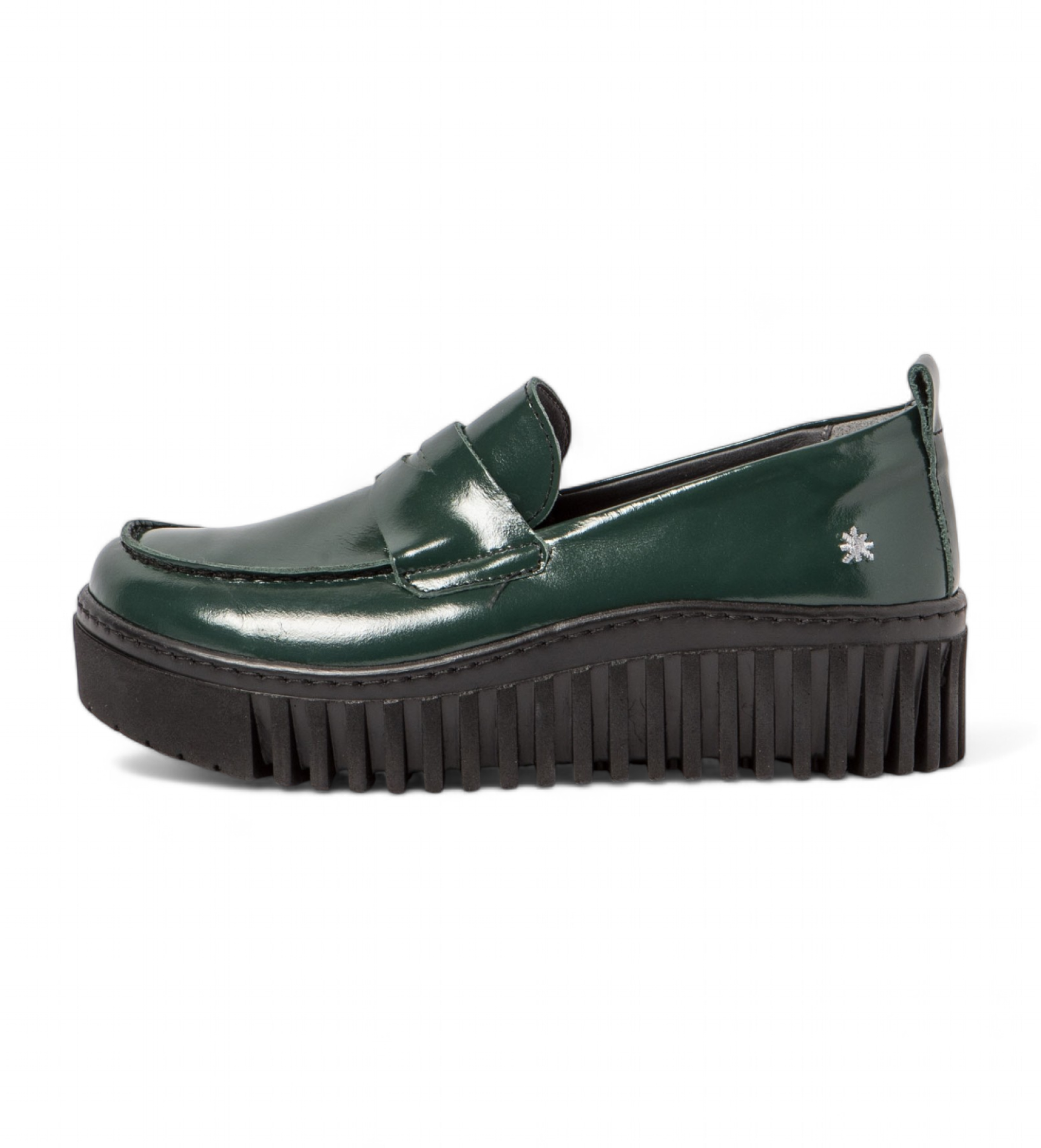 Art für Damen. 1153014WS003_0G3 Leder Mokassins 1530 grün (38), 3 bis 5 cm, Keine, Lässig