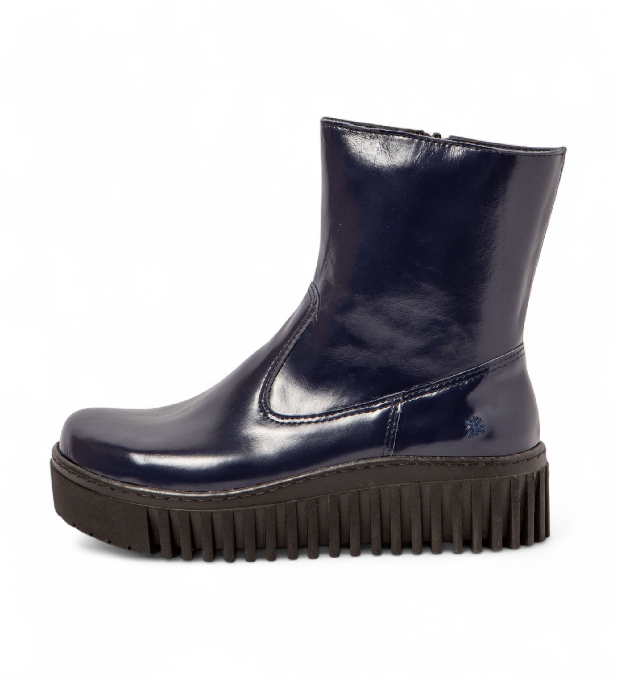 Art für Damen. 115311666003_0B0 Leder-Stiefeletten 1531 Brighton navy (40), 3 bis 5 cm, Reißverschluss, Lässig, Marine