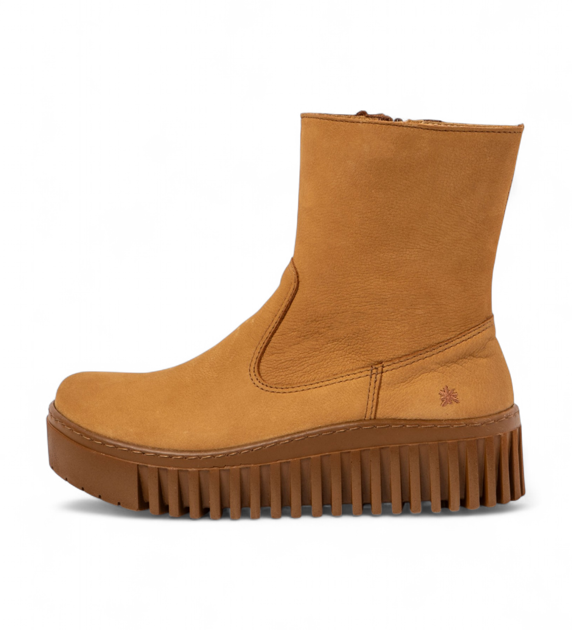 Art für Damen. 1153114ZM003_024 Leder-Stiefeletten 1531 Brighton braun (39), 3 bis 5 cm, Reißverschluss, Lässig
