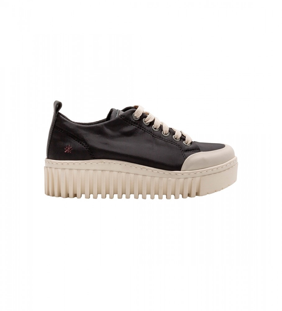 Artvoor vrouwen. 115341101003_001 Trainers 1534 Brighton zwart (42), Leer, 3 tot 5 cm, Veters, Casual