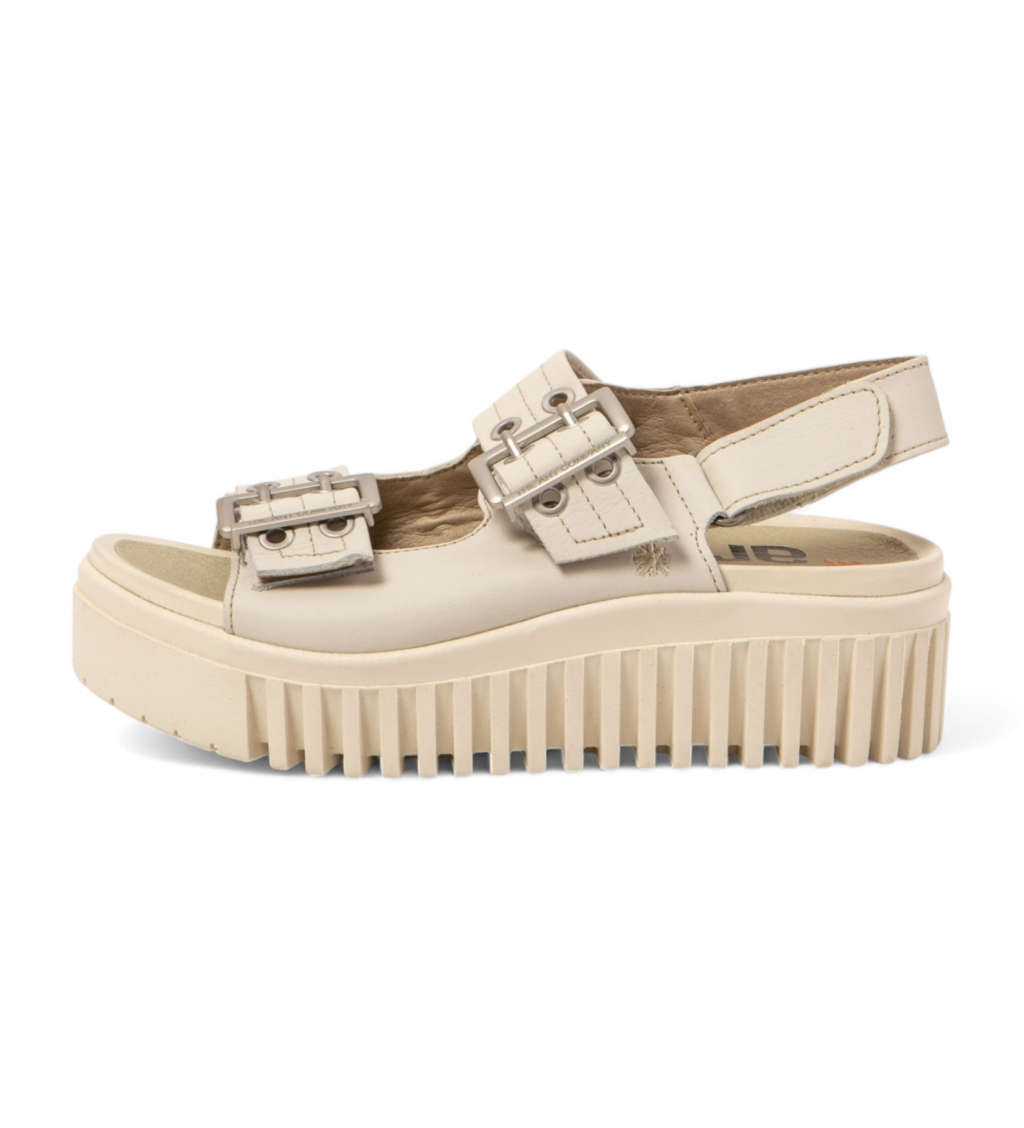 Art für Damen. 1157911ZZ003_020 Leder-Sandalen 1579 Brighton beige (39), 3 bis 5 cm, Schnalle, Lässig