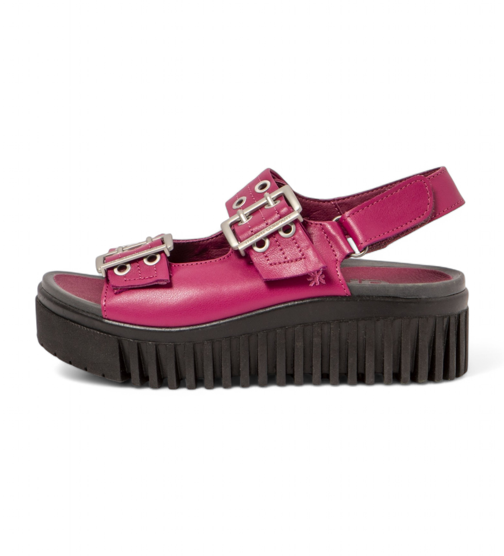 Art für Damen. 1157911O8003_043 Ledersandalen 1579 Brighton rosa (42), 3 bis 5 cm, Schnalle, Lässig