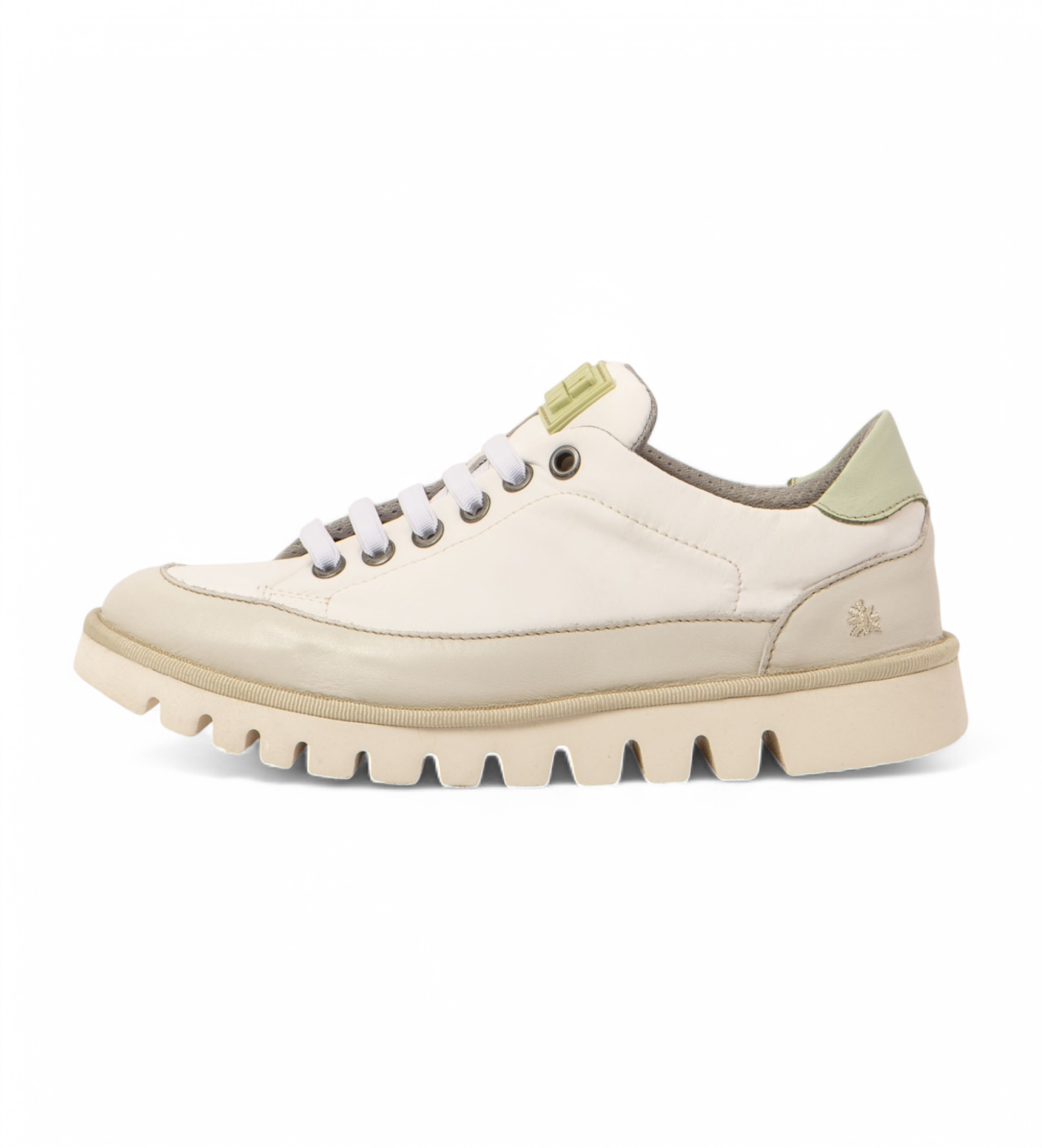 Art für Damen. 115961123003_017 Leder Turnschuhe 1596 Ontario weiß (43), Wohnung, Schnürsenkel, Lässig