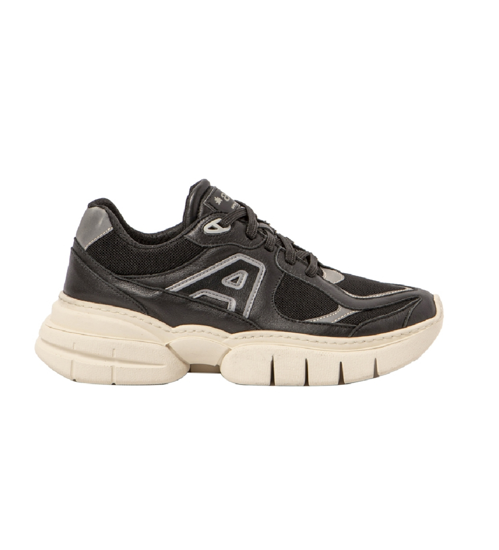 Art Unisex. 116321101003_001 Leder Turnschuhe 1632 Athen schwarz (42), Wohnung, 1 bis 3 cm, Schnürsenkel, Lässig