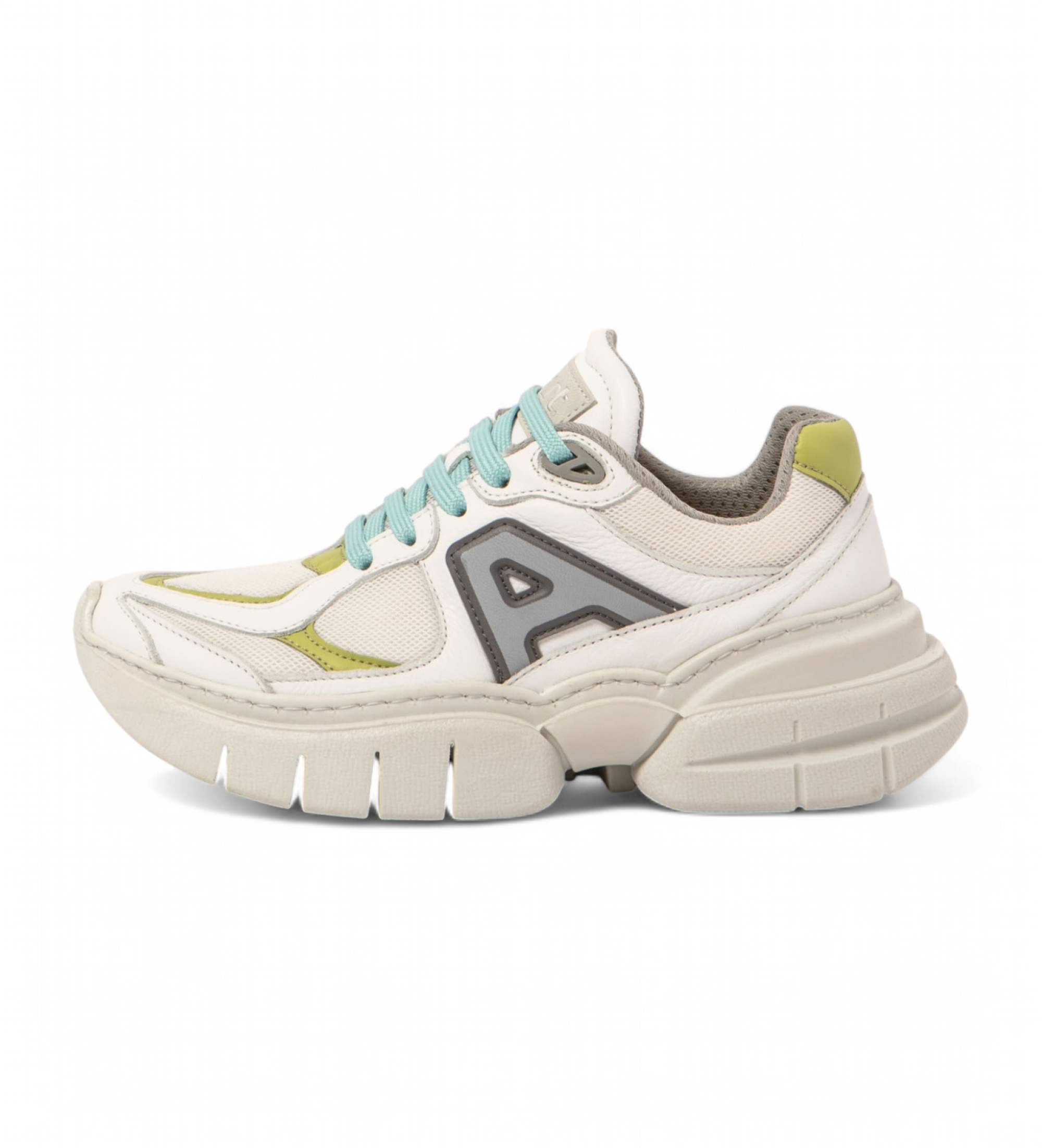 Art für Damen. 1163211Z8003_0MU Leder Turnschuhe 1632 Athen weiß (37), Wohnung, Schnürsenkel, Lässig