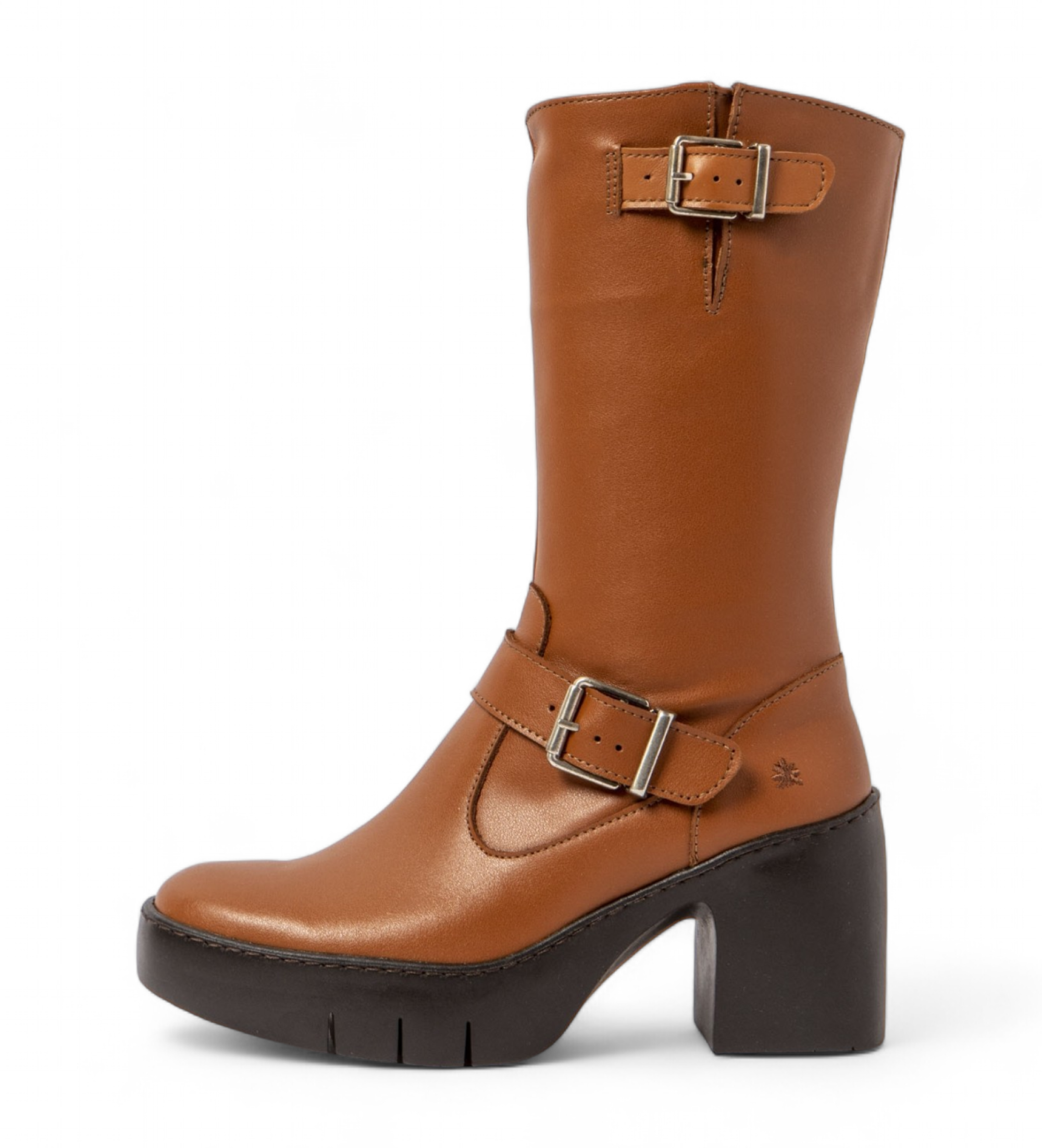 Art für Damen. 1165711CB003_023 Lederstiefel 1657 braun (36), 3 bis 5 cm, Reißverschluss, Lässig