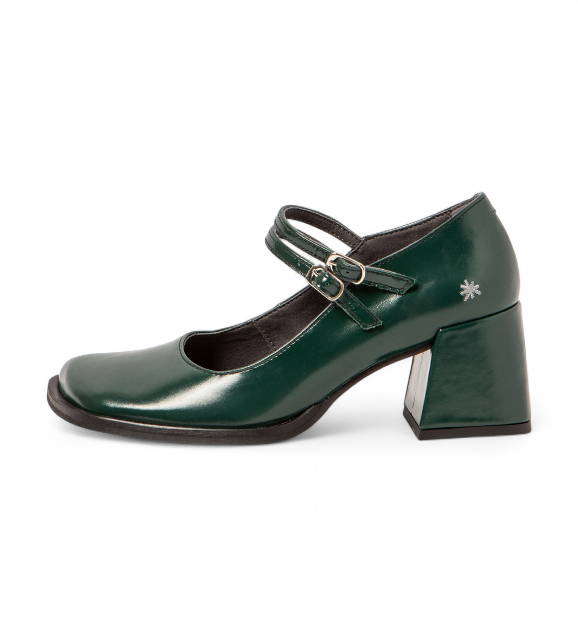 Art für Damen. 1170411WS003_0G3 Lederschuhe 1704 Verona grün (38), 5 bis 8 cm, Schnalle, Lässig, Klassisch