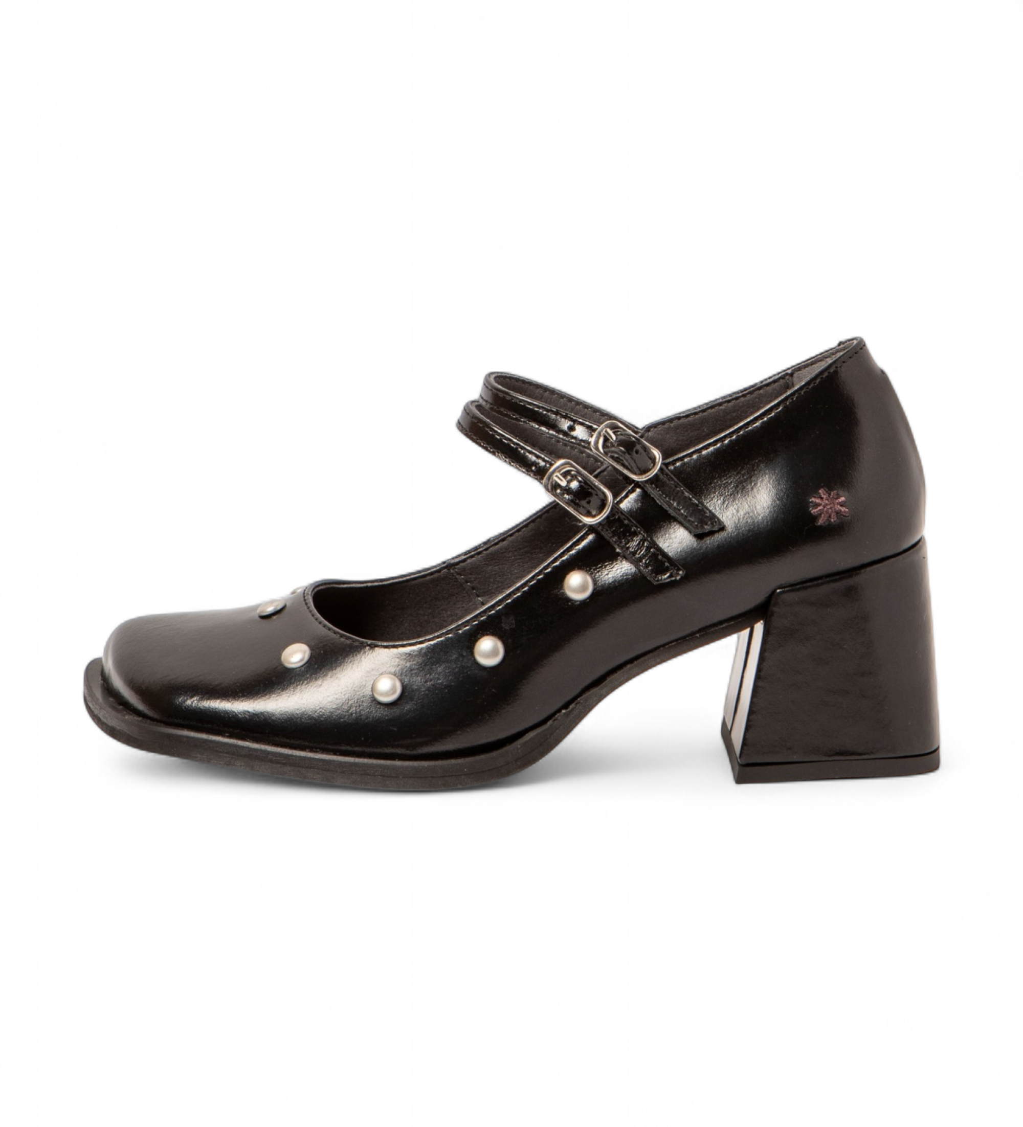 Art für Damen. 11704S101003_001 Lederschuhe 1704 Verona schwarz (36), 5 bis 8 cm, Schnalle, Lässig, Klassisch