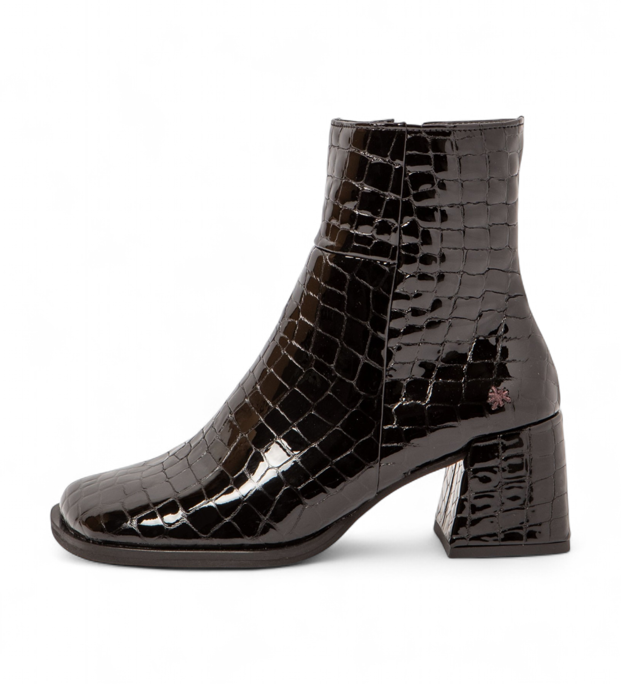 Art für Damen. 117061201003_001 Lederstiefeletten 1706 Verona schwarz (42), 5 bis 8 cm, Reißverschluss, Lässig