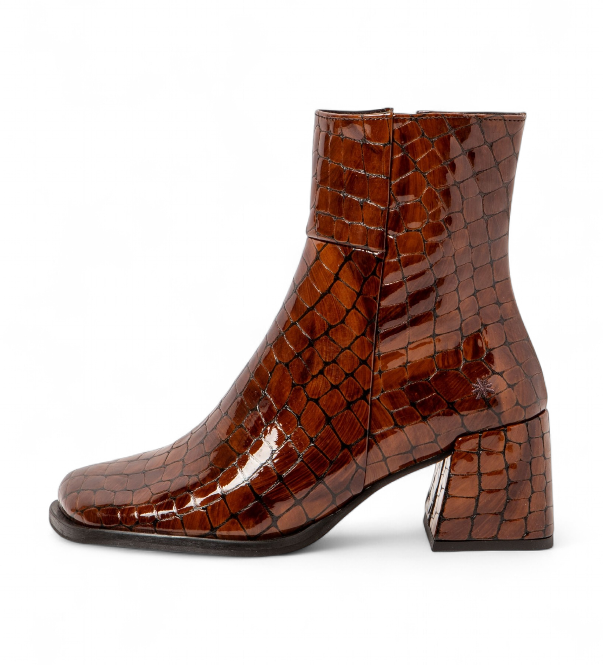 Art für Damen. 1170612OL003_023 Leder-Stiefeletten 1706 Verona braun (42), 5 bis 8 cm, Reißverschluss, Lässig