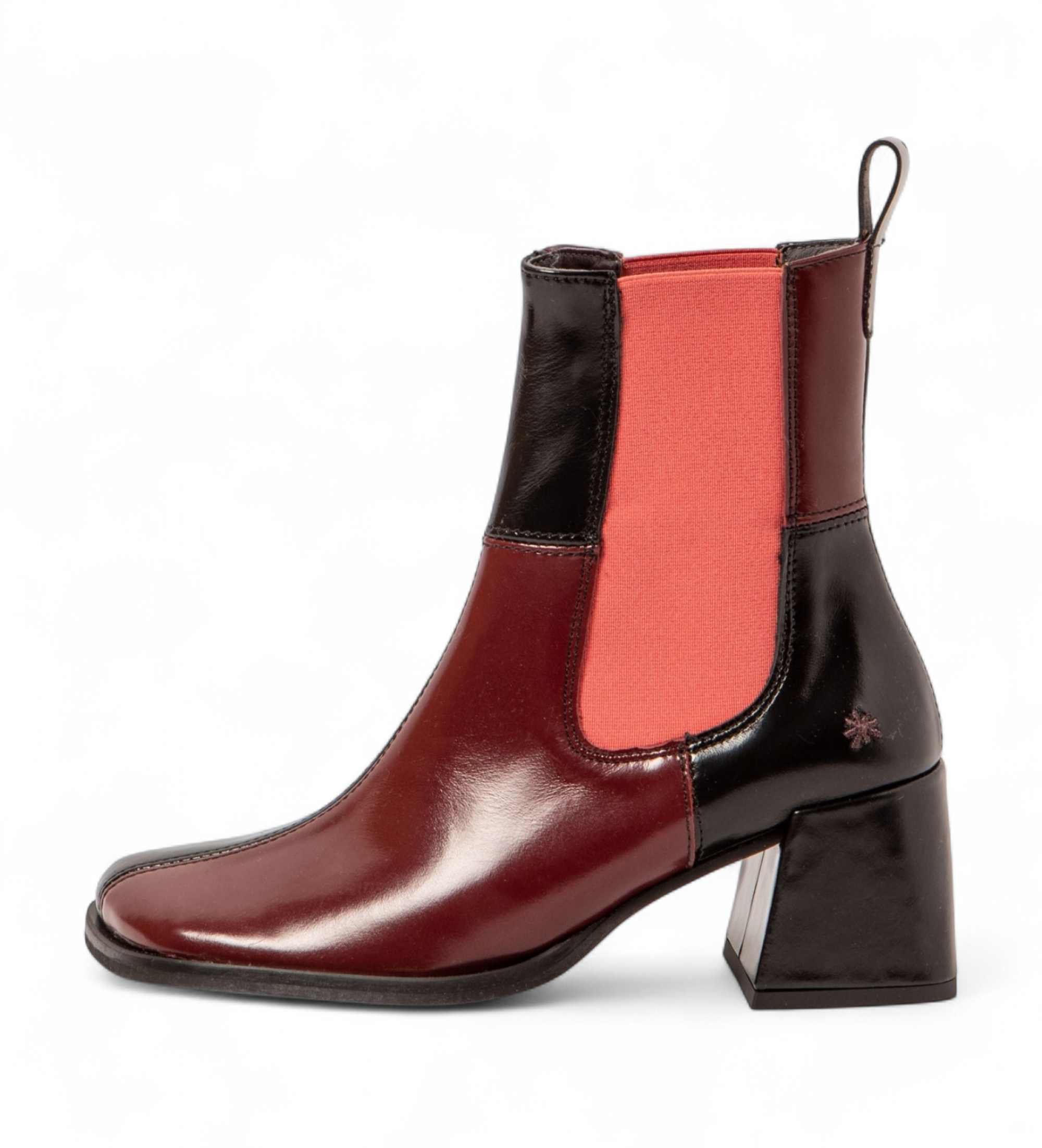Art für Damen. 1170711PD003_008 Leder-Stiefeletten 1707 Verona kastanienbraun (40), Rot, 3 bis 5 cm, Keine, Lässig