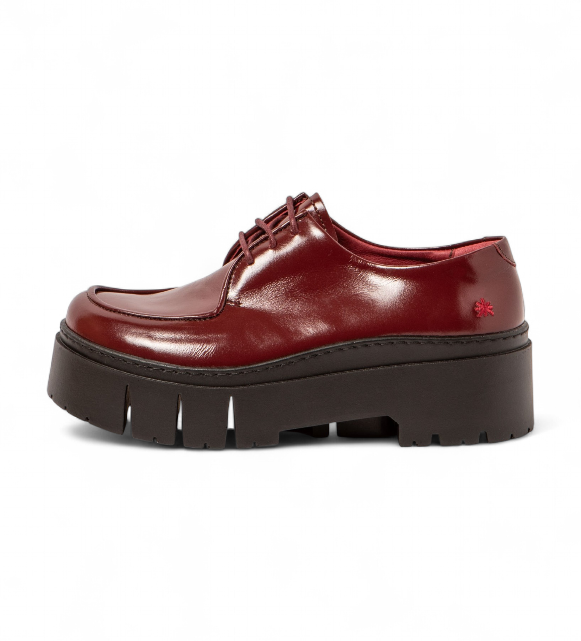 Art für Damen. 117641167003_008 Lederschuhe 1764 Leeds burgundy (39), 3 bis 5 cm, Schnürsenkel, Lässig, Bordeaux