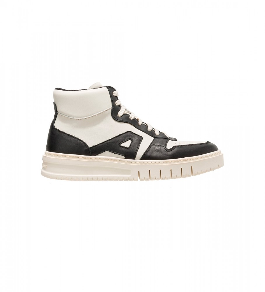 Art Unisex. 1177811TG003_001 Leder Sneakers 1778 Belleville schwarz, weiß (45), Wohnung, Schnürsenkel, Lässig