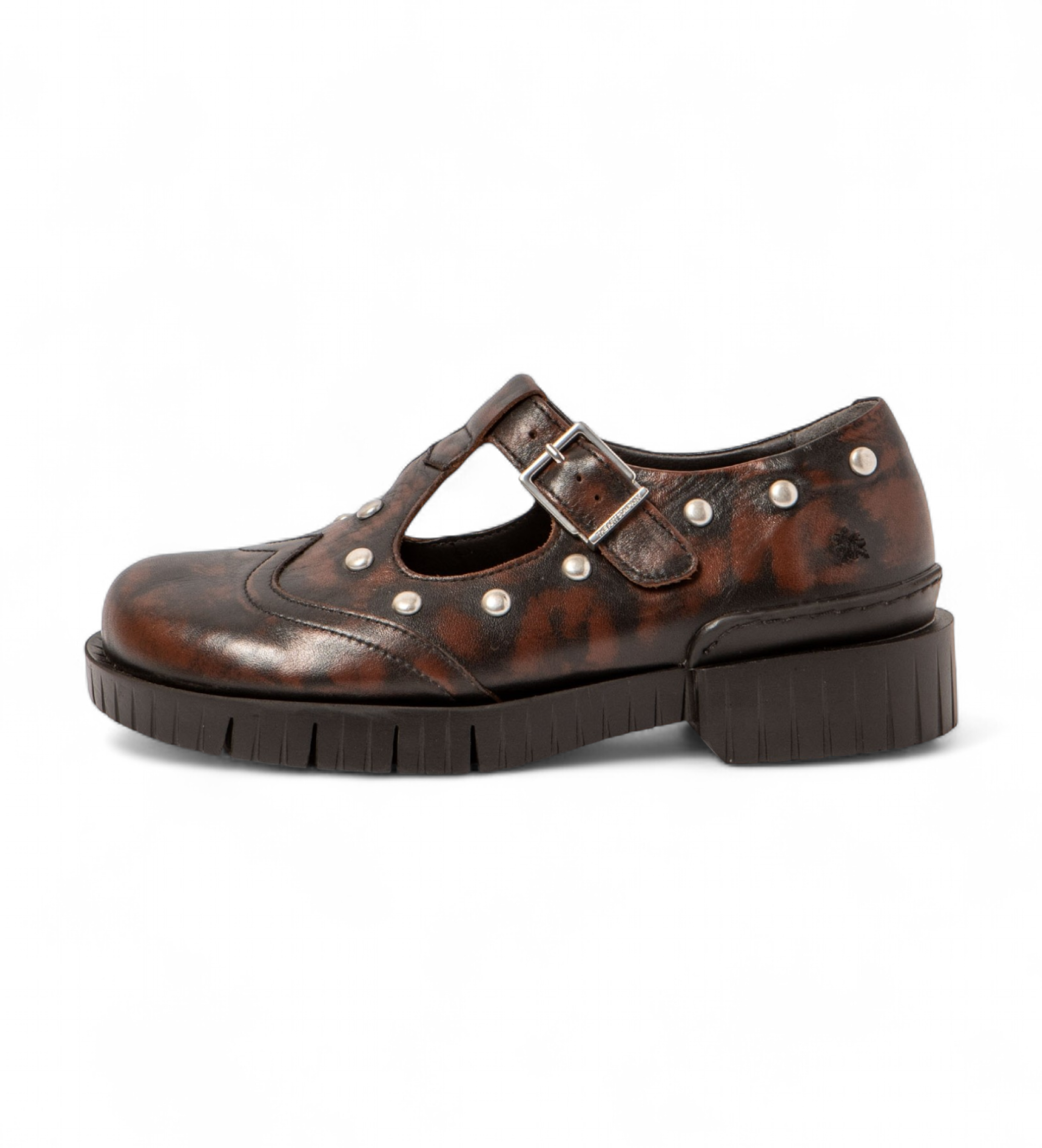 Art für Damen. 11834S1EG003_012 1834S Oxford-Schuhe aus braunem Leder (41), Wohnung, 1 bis 3 cm, Schnalle, Lässig