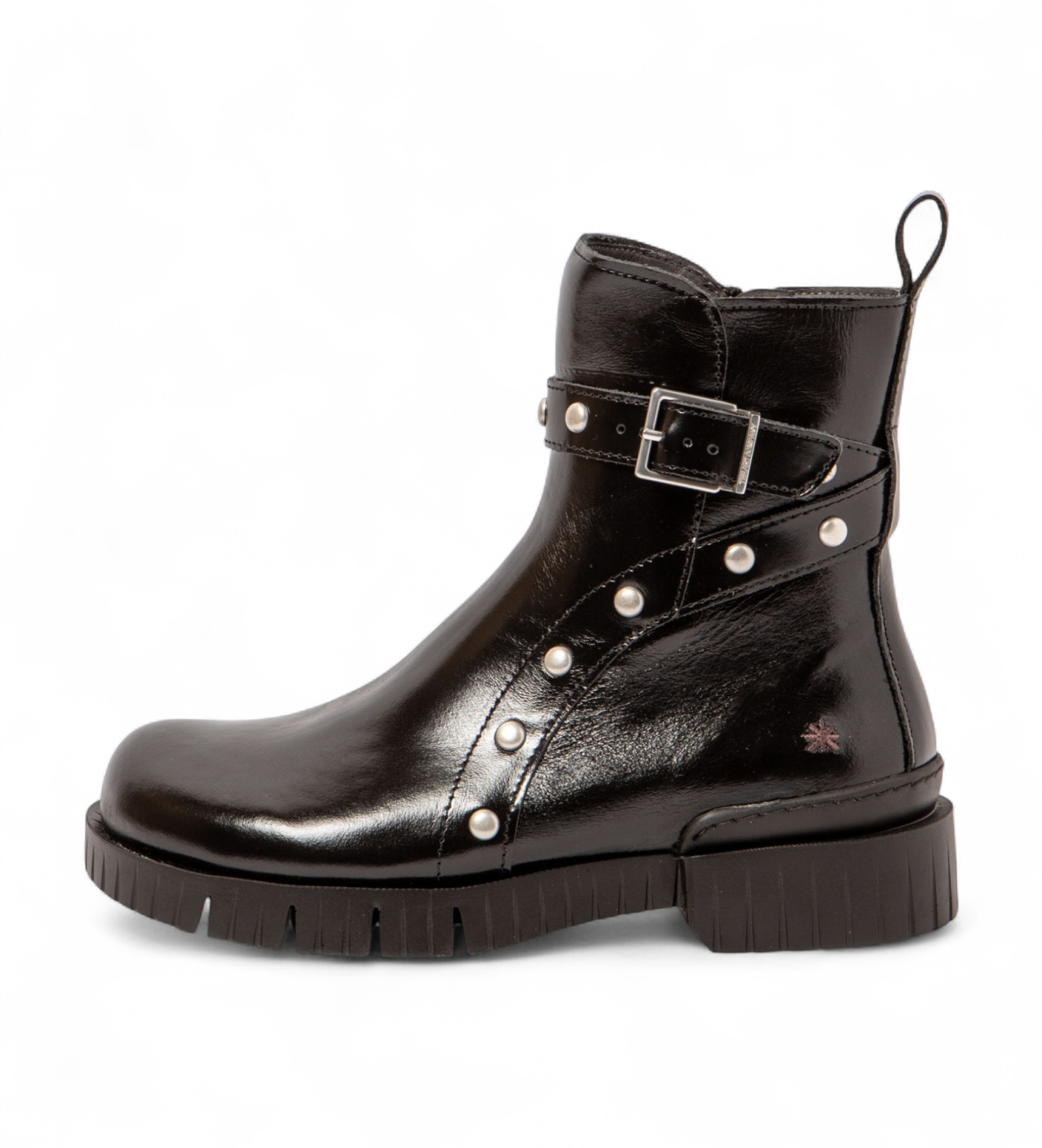 Art für Damen. 11837S101003_001 1837S Oxford Lederstiefelette schwarz (37), Wohnung, 1 bis 3 cm, Reißverschluss, Lässig