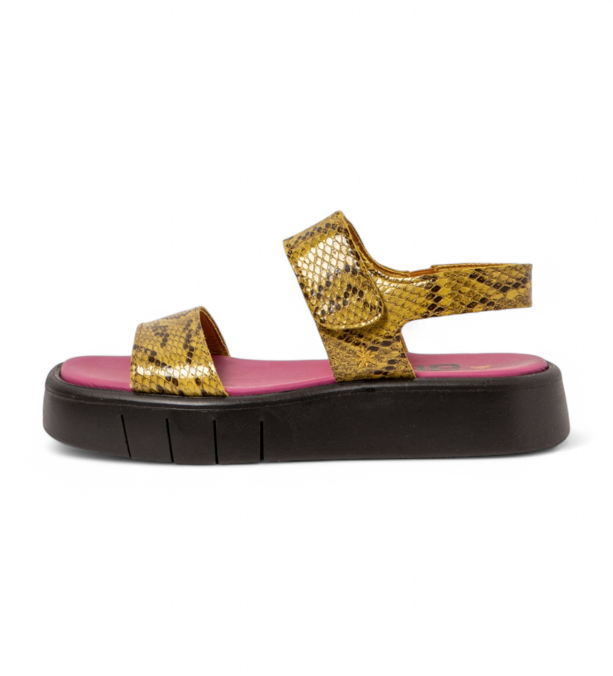 Art für Damen. 11854F4XT003_024 Ledersandalen 1854F Malaga gelb (36), 3 bis 5 cm, Klettverschluss, Lässig