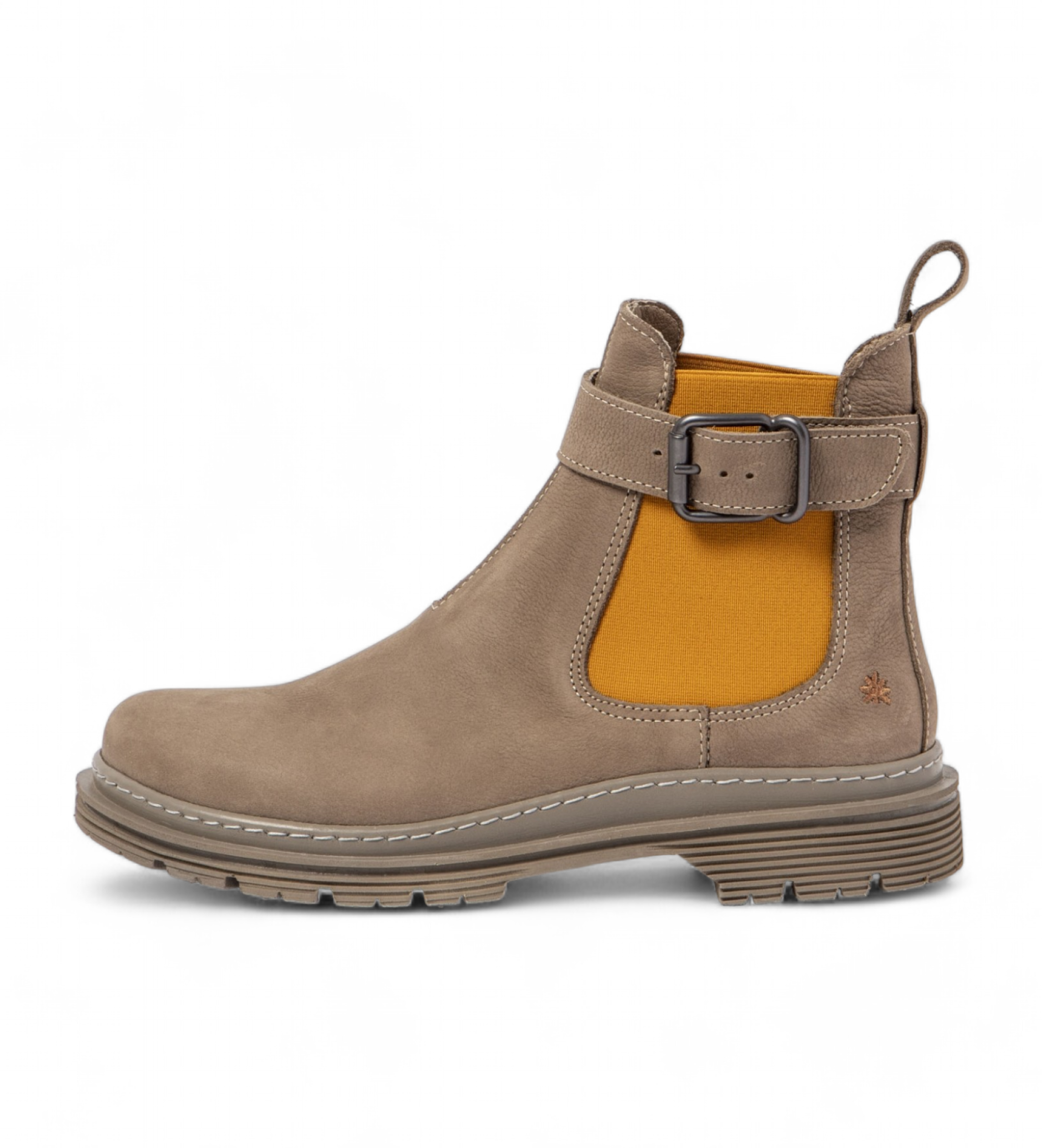 Art für Damen. 1189213BM003_5BM Lederstiefeletten 1892 taupe (40), Wohnung, Keine, Lässig