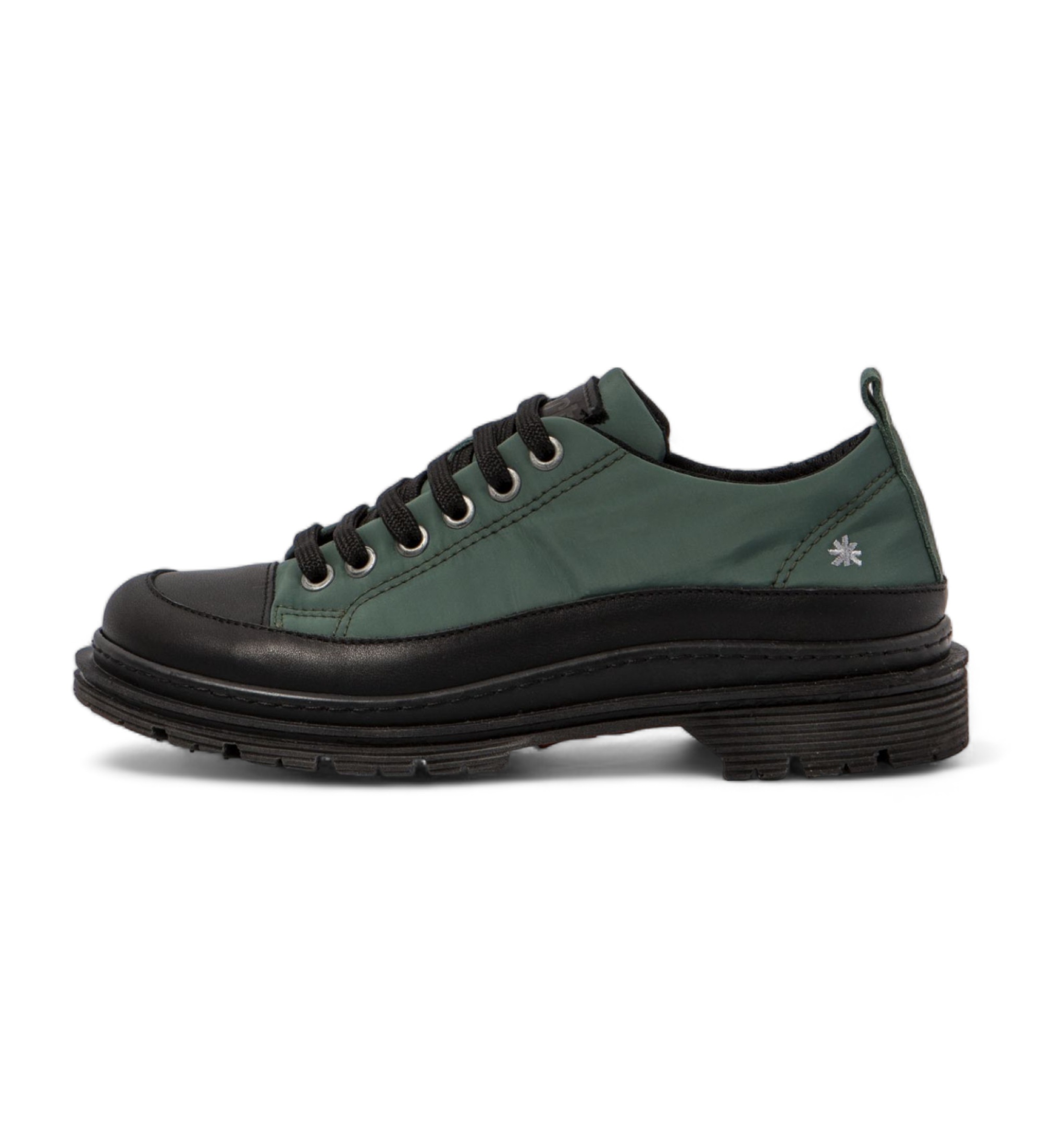 Art für Damen. 1189411UN003_001 Turnschuhe 1894 Birmingham grün (44), 3 bis 5 cm, Schnürsenkel, Lässig, Recyceltes Nylon