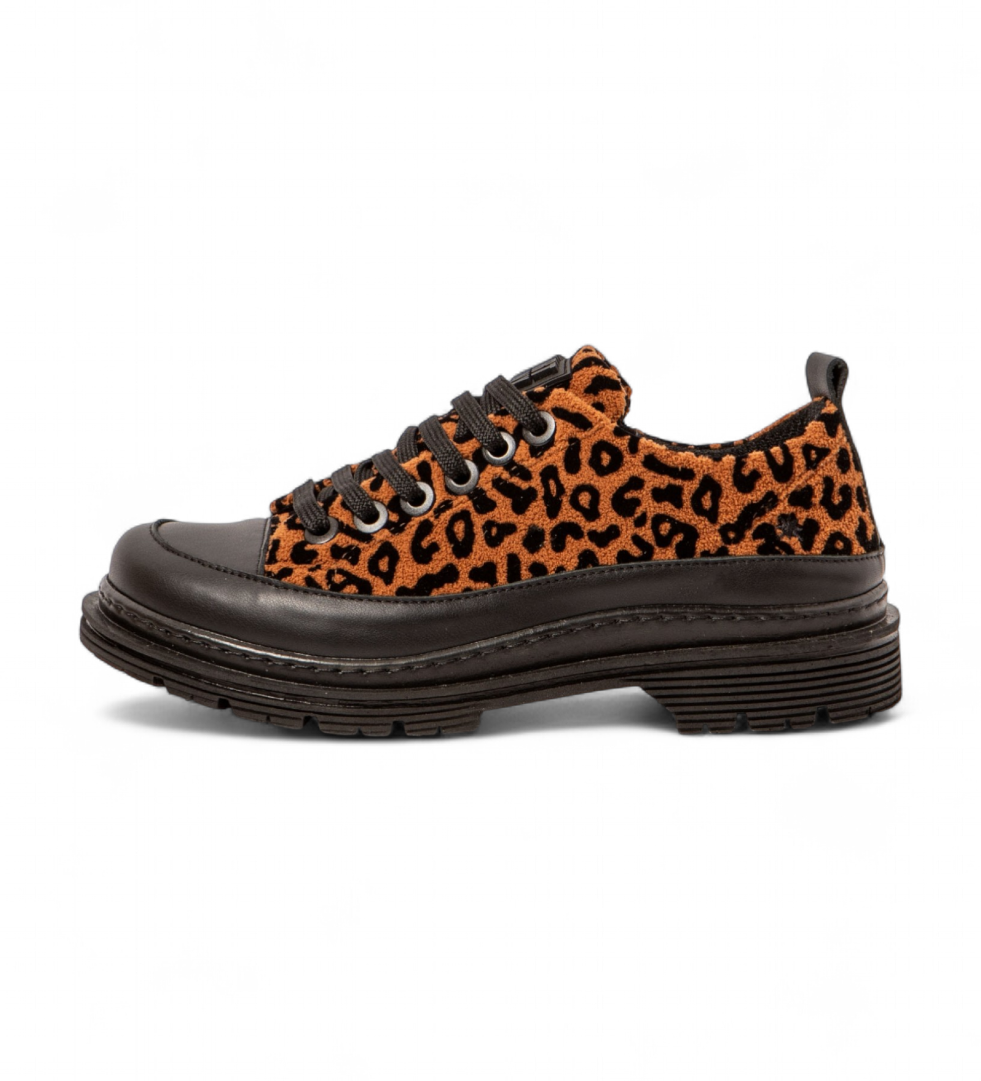 Art Unisex. 11894S1FC003_ESP 1894S Fantasy Jaguar Schuhe schwarz (38), Braun, Wohnung, 1 bis 3 cm, Schnürsenkel, Lässig, Tierdruck