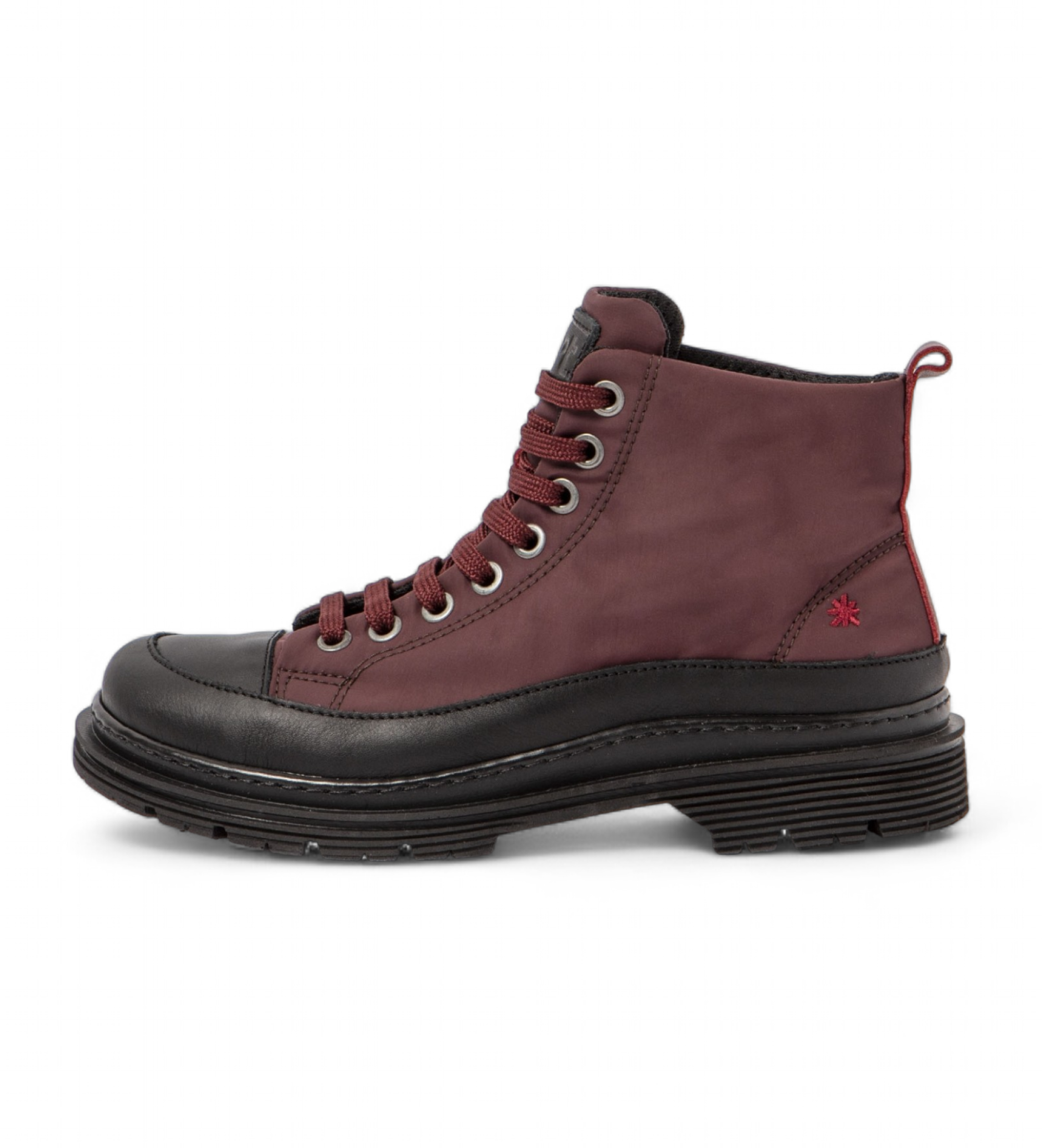 Art Unisex. 1189511PD003_008 Stiefelette 1895 burgunderrot (40), 3 bis 5 cm, Schnürsenkel, Lässig, Bordeaux