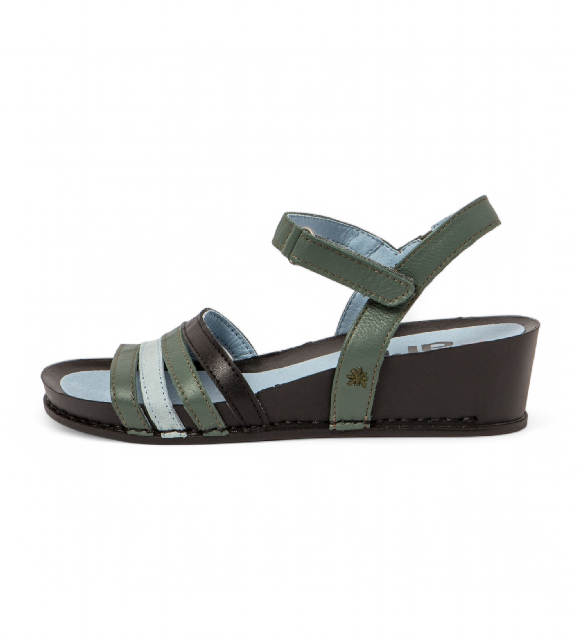 Art für Damen. 1194312Y9003_0MU Ledersandalen 1943 I Imagine mehrfarbig (38), 3 bis 5 cm, Klettverschluss, Lässig