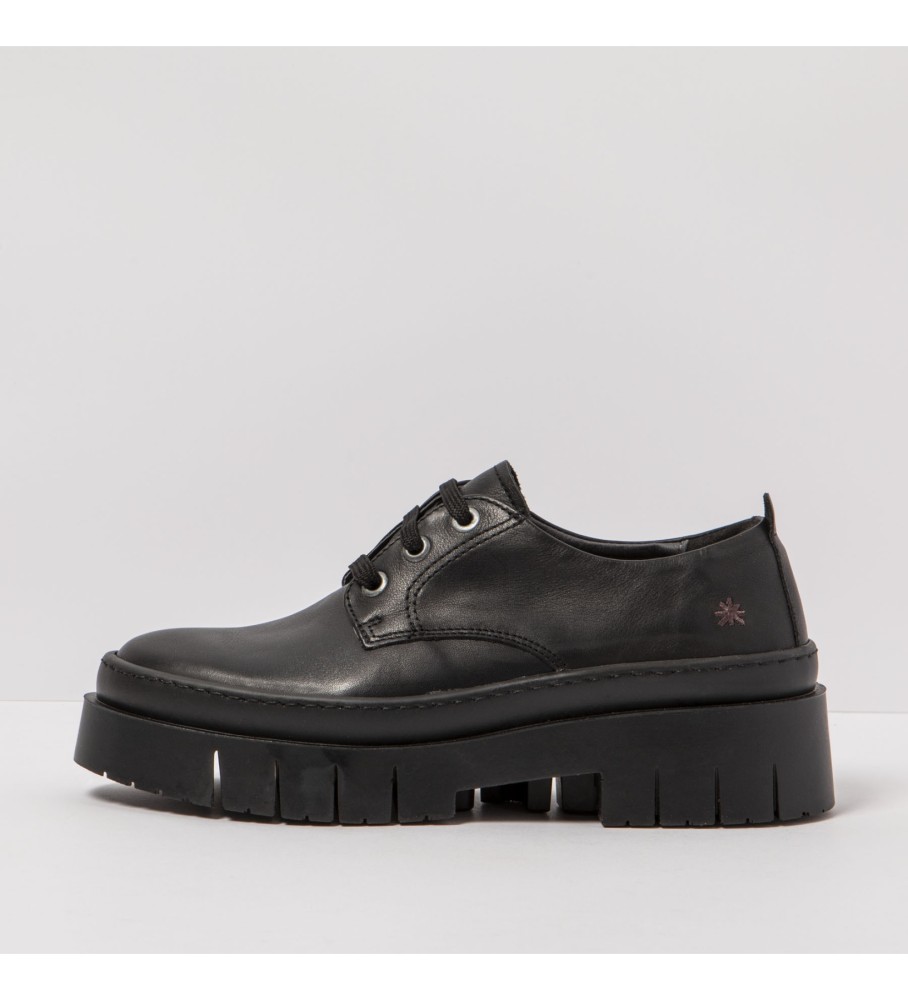 Art für Damen. 119521101003_001 Lederschuhe 1952 schwarz -Absatzhöhe: 5 cm (42), 5 bis 8 cm, Schnürsenkel, Lässig