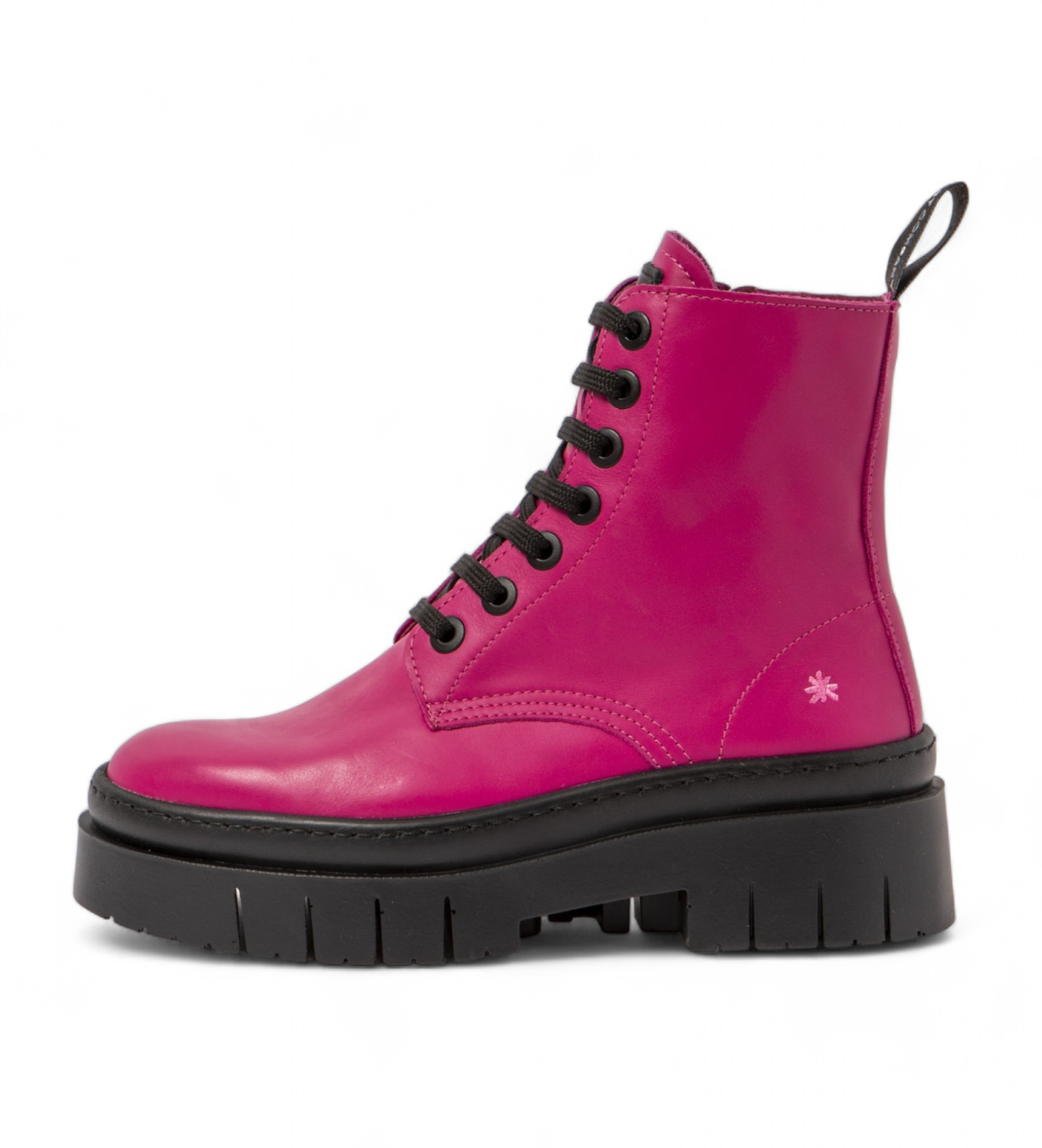 Art für Damen. 119531108003_043 Lederstiefeletten 1953 rosa (36), 3 bis 5 cm, Schnürsenkel, Lässig
