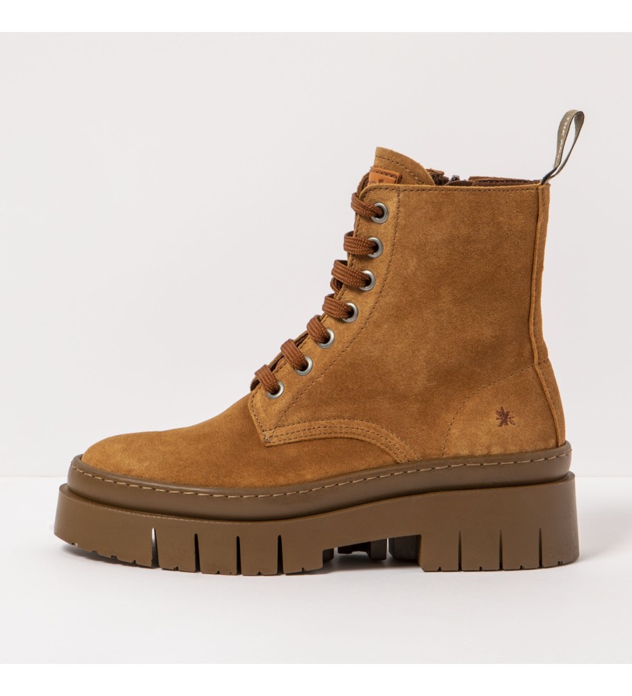 Art für Damen. 11953S155003_023 1953S Silk Suede Toffee/Amber Lederstiefel (36), Wohnung, 1 bis 3 cm, Lässig, Kunstleder