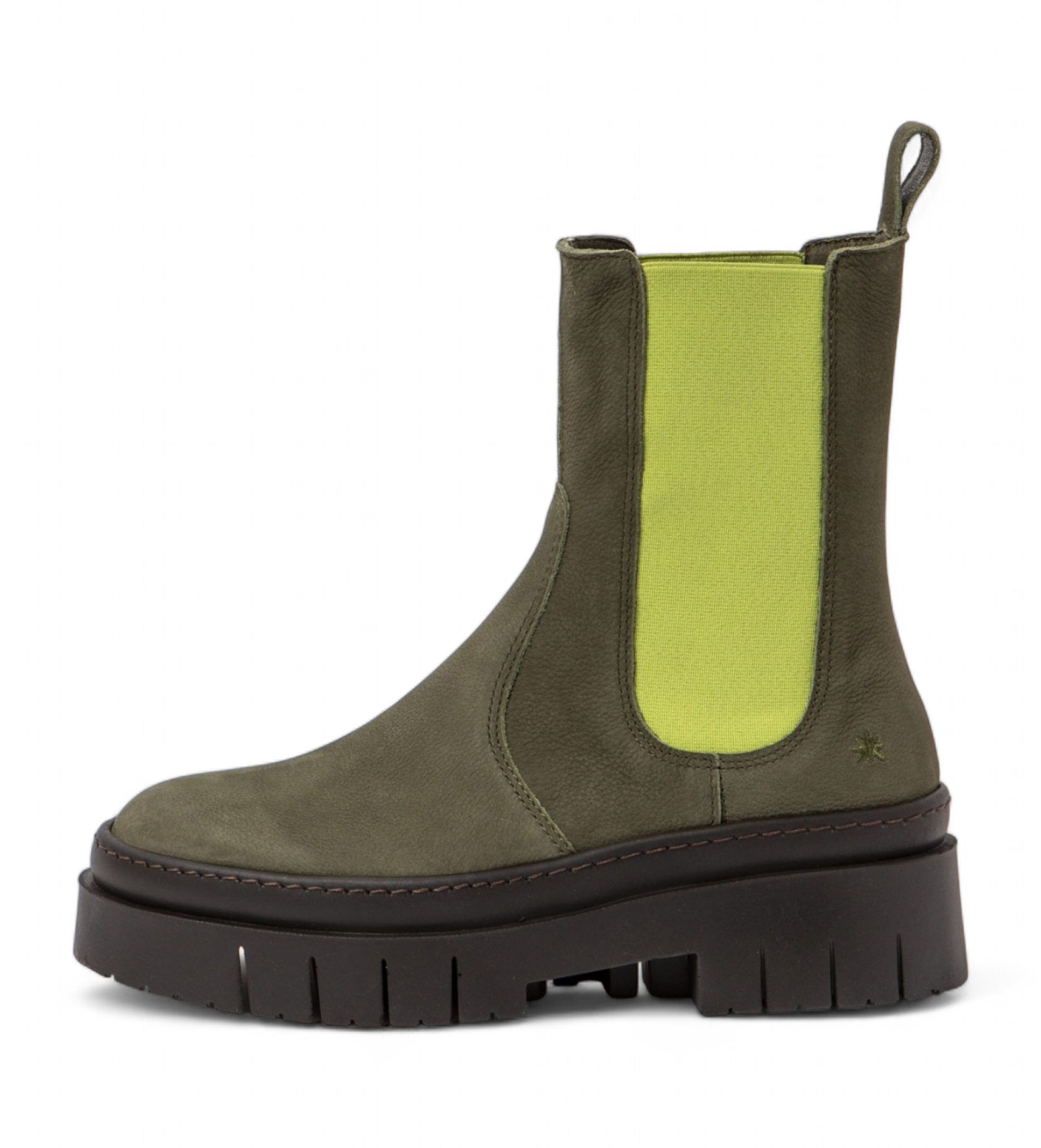 Art für Damen. 1195412WQ003_0G3 Lederstiefeletten 1954 grün (42), 3 bis 5 cm, Keine, Lässig