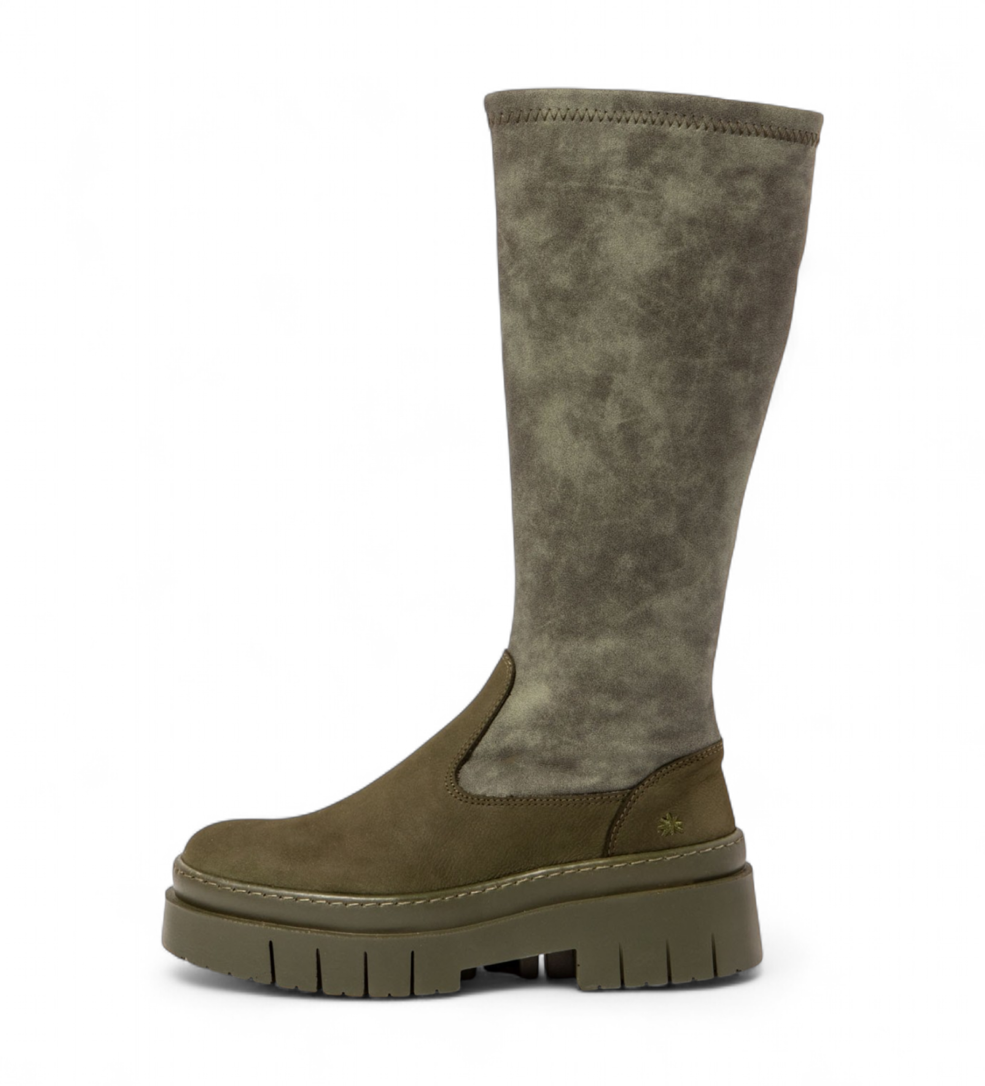Art für Damen. 119561222003_0G3 Stiefel 1956 Antwerpener Grün (41), Leder, 3 bis 5 cm, Reißverschluss, Lässig